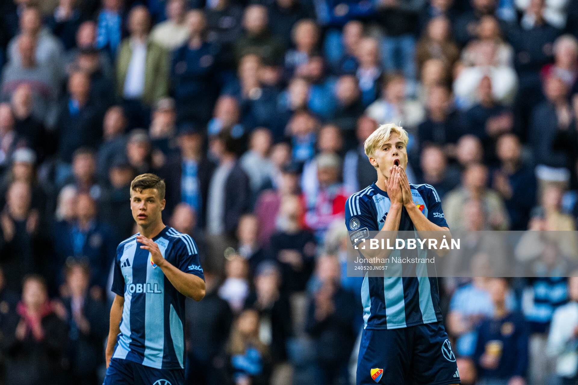 Djurgårdens Lucas Bergvall reagerar