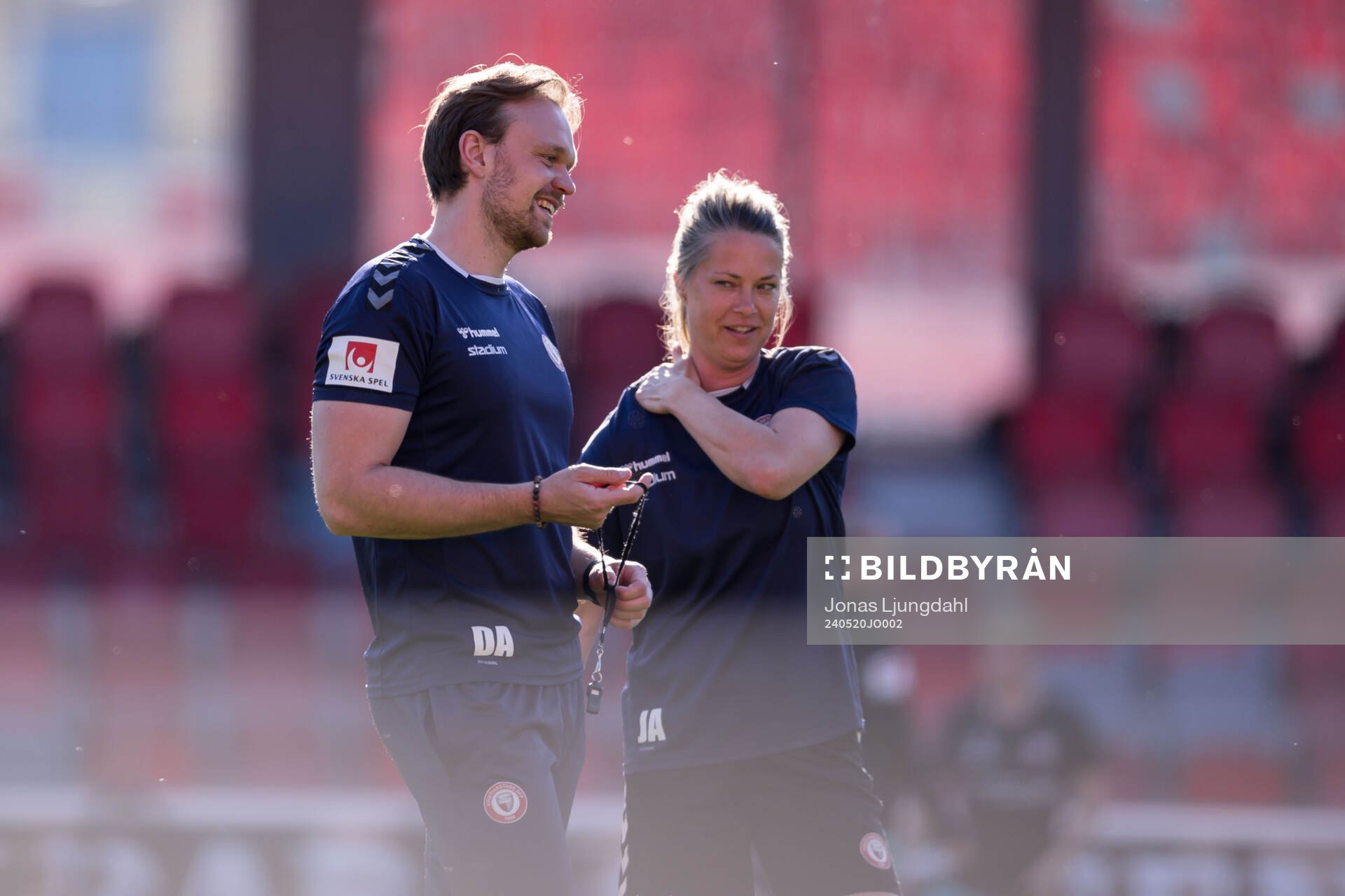 Kristianstads tränare Daniel Angergård och tränare