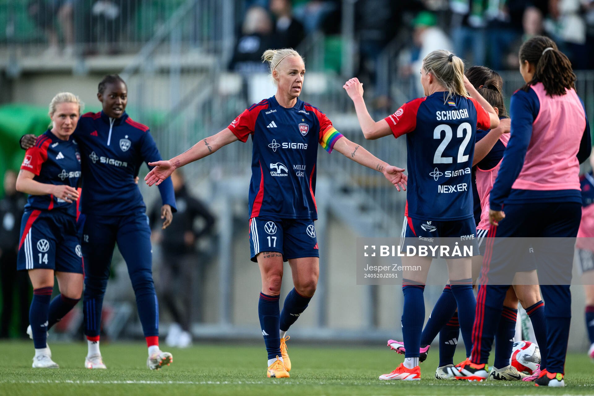 FC Rosengårds Caroline Seger jublar