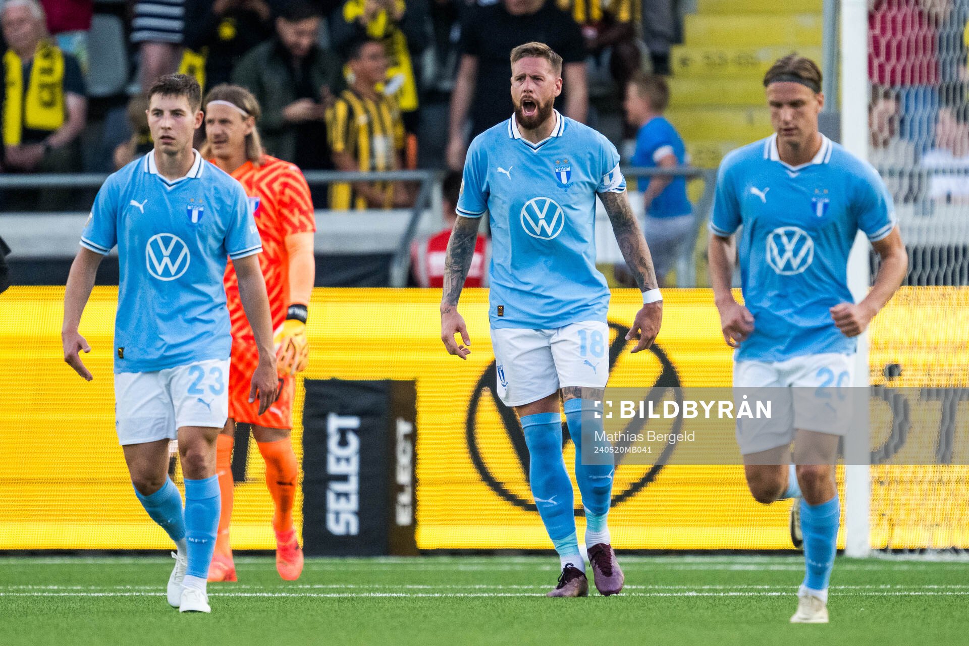 Malmö FFs Lasse Berg Johnsen, Pontus Jansson och Erik