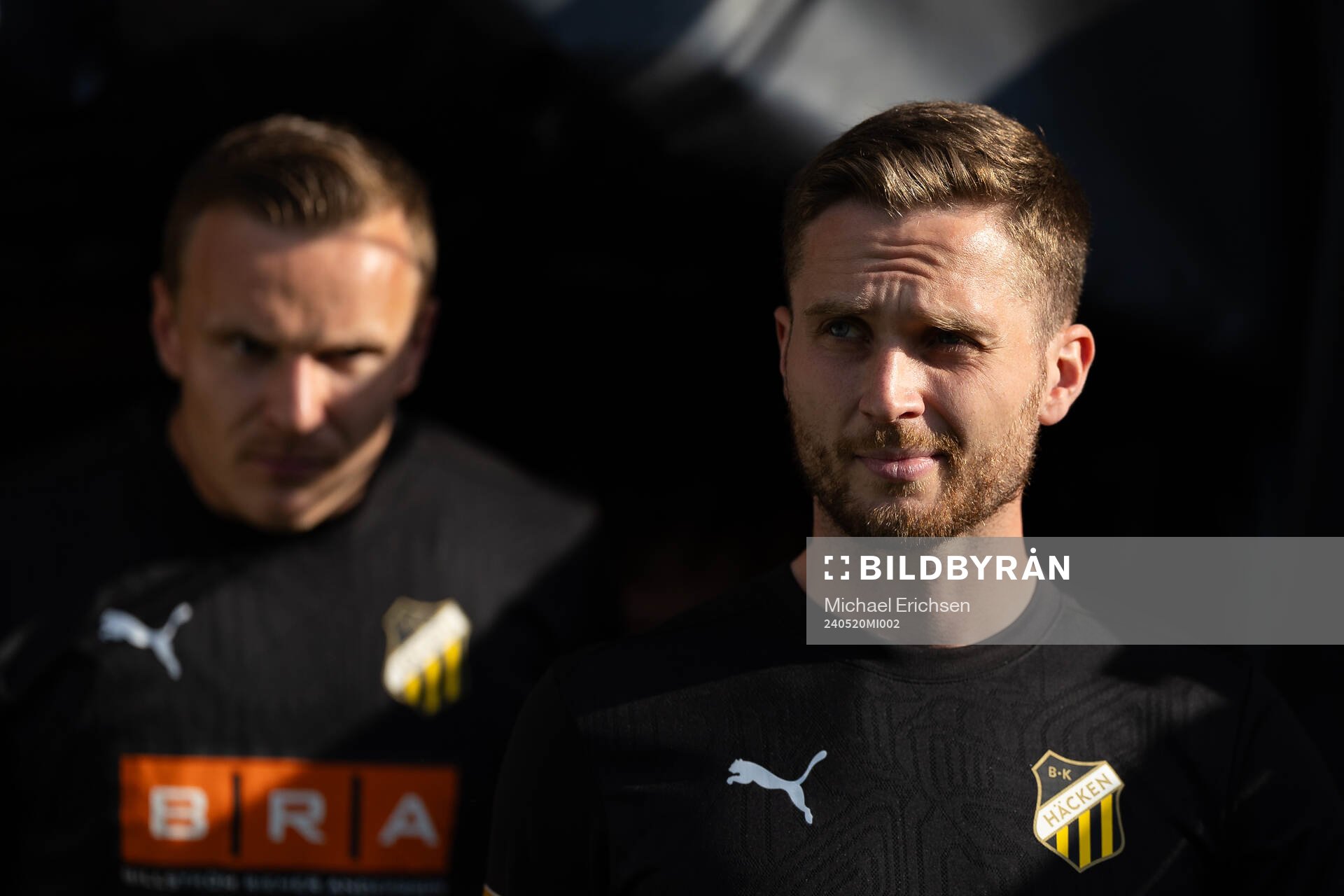 Häckens Adam Lundkvist innan fotbollsmatchen i Allsvenskan