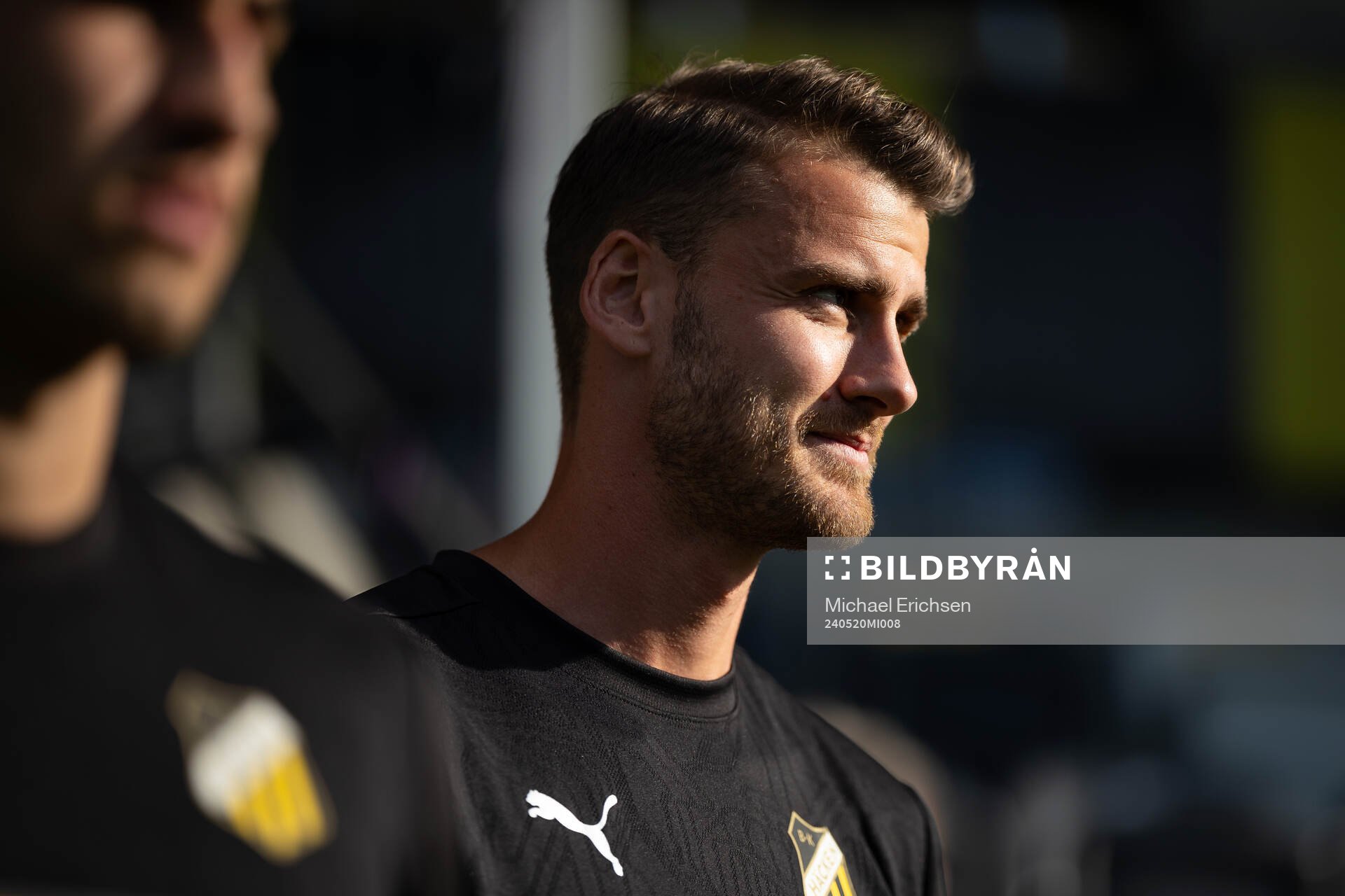 Häckens Johan Hammar innan fotbollsmatchen i Allsvenskan