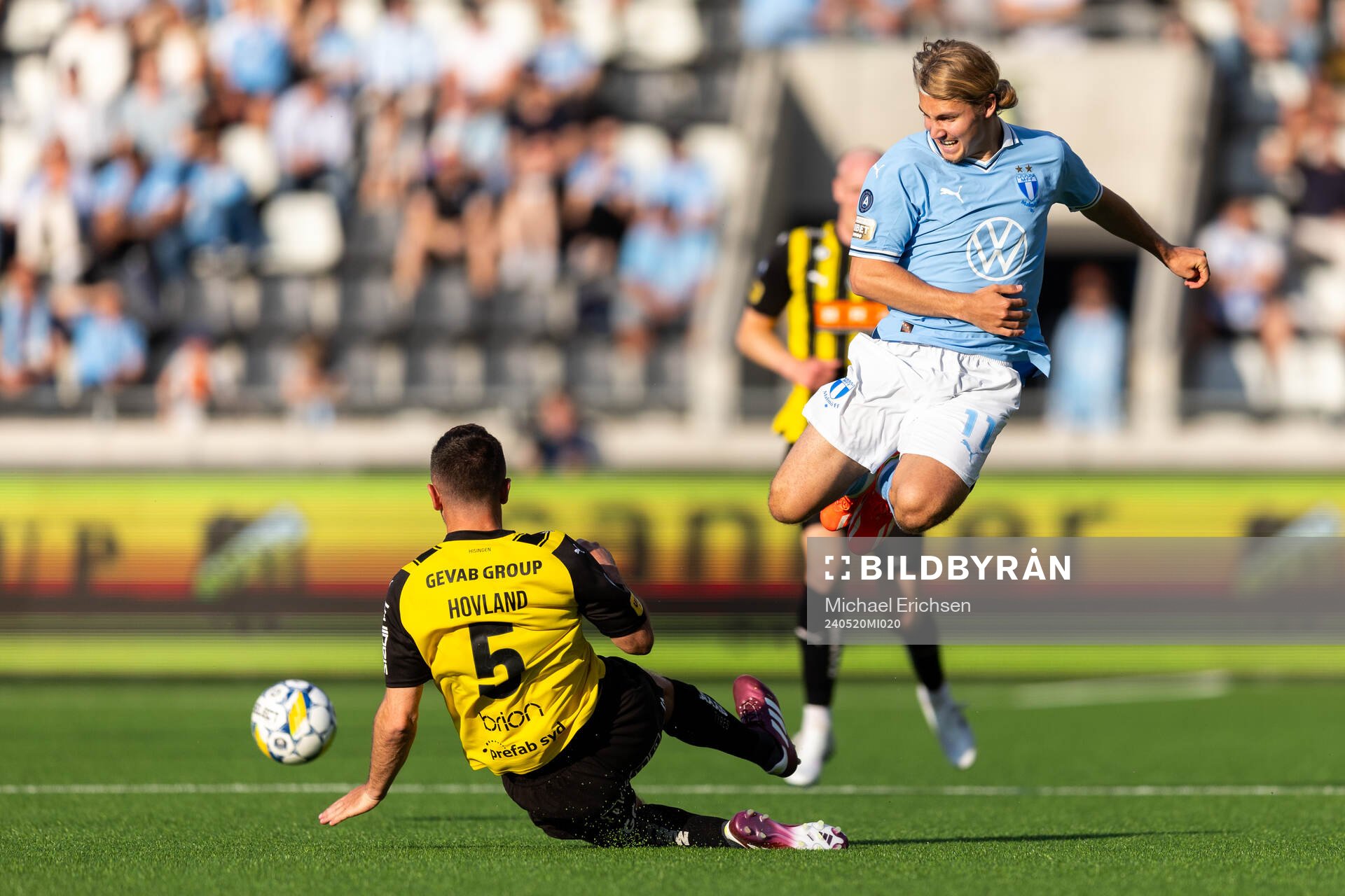 Häckens Even Hovland och Malmö FFs Sebastian Nanasi