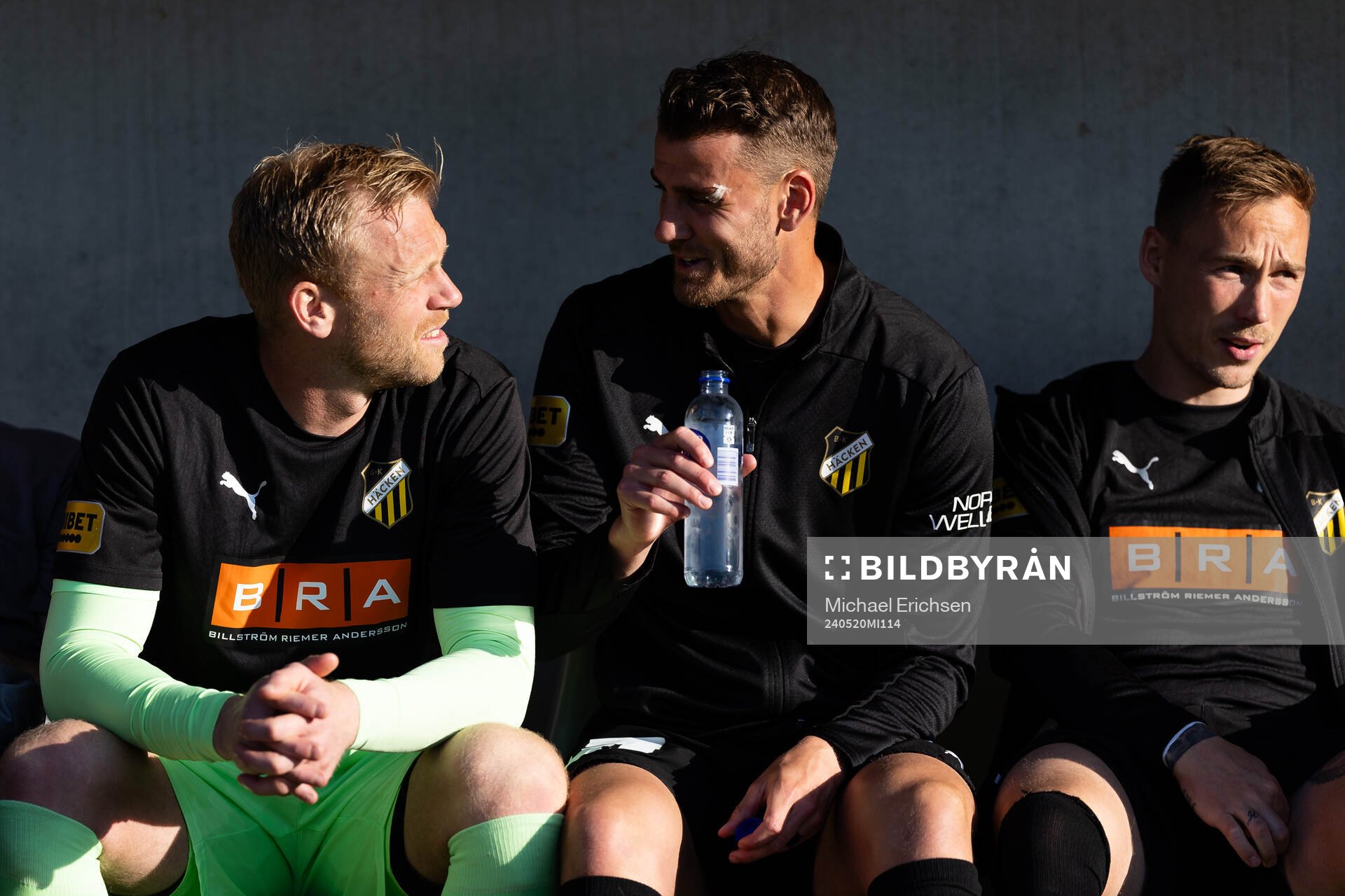 Häckens målvakt Peter Abrahamsson, Johan Hammar och Jacob