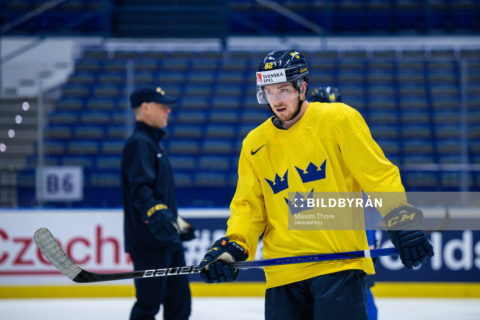 Jesper Frödén of Sweden at a practice session