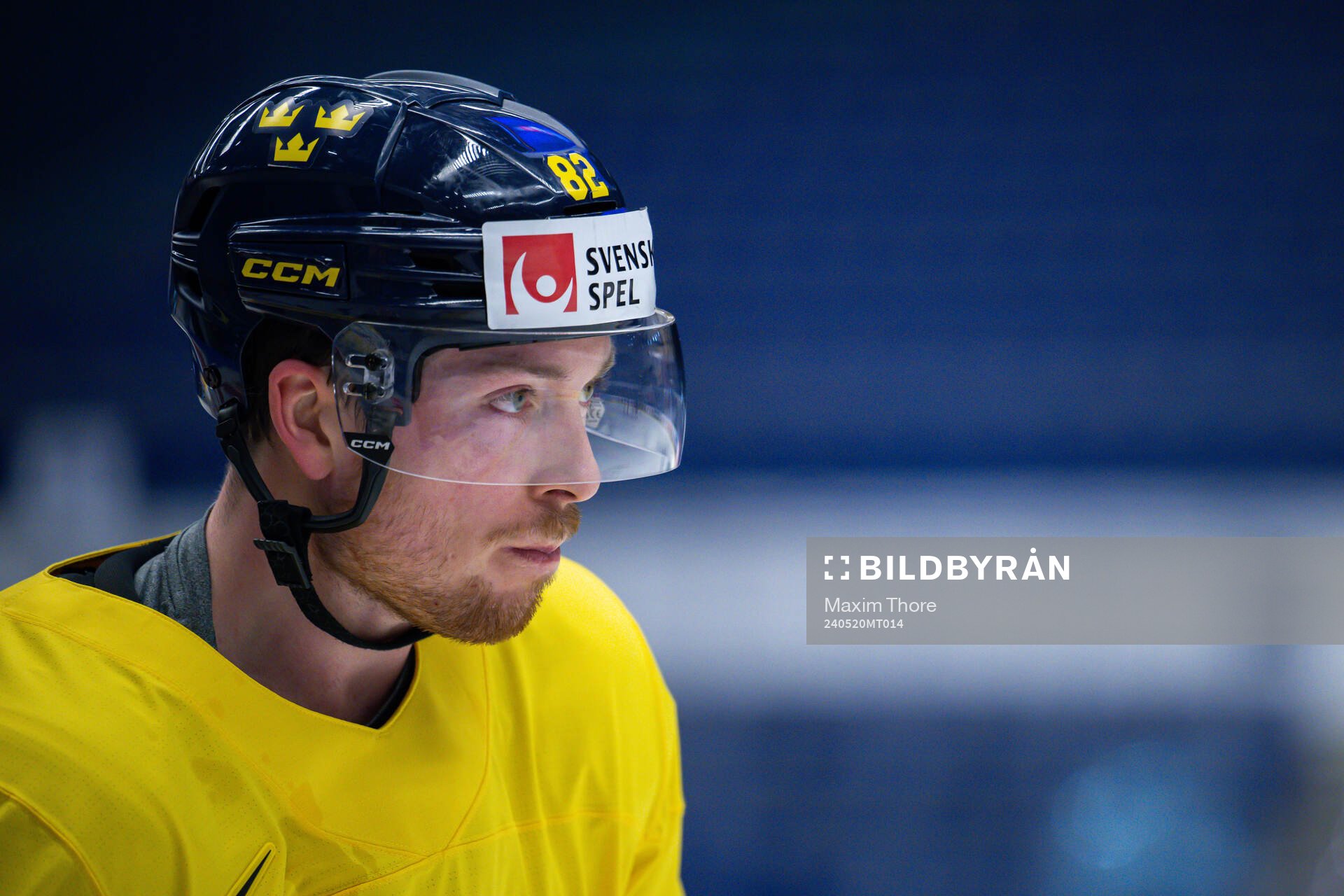 Jesper Frödén of Sweden at a practice session