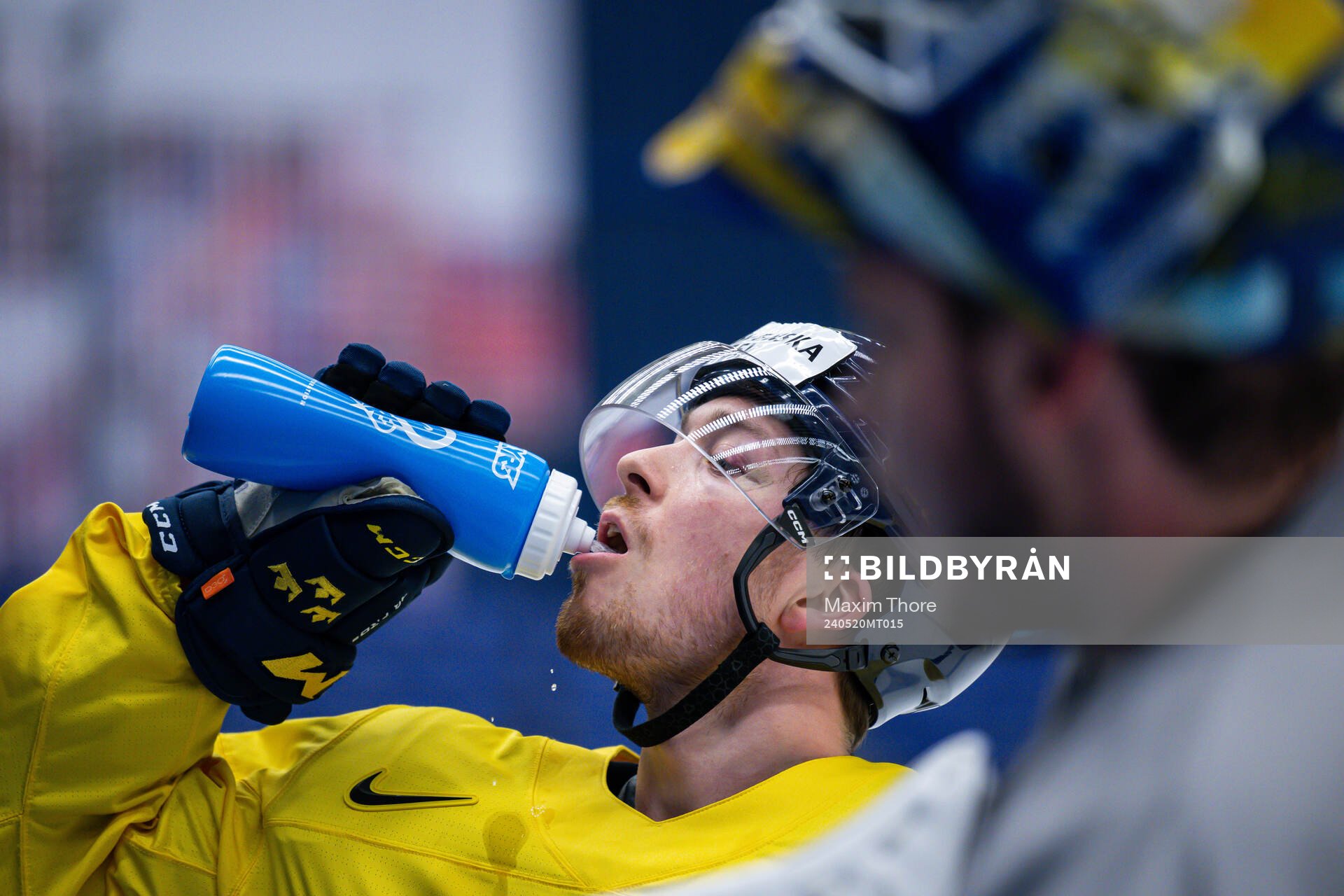 Jesper Frödén of Sweden at a practice session