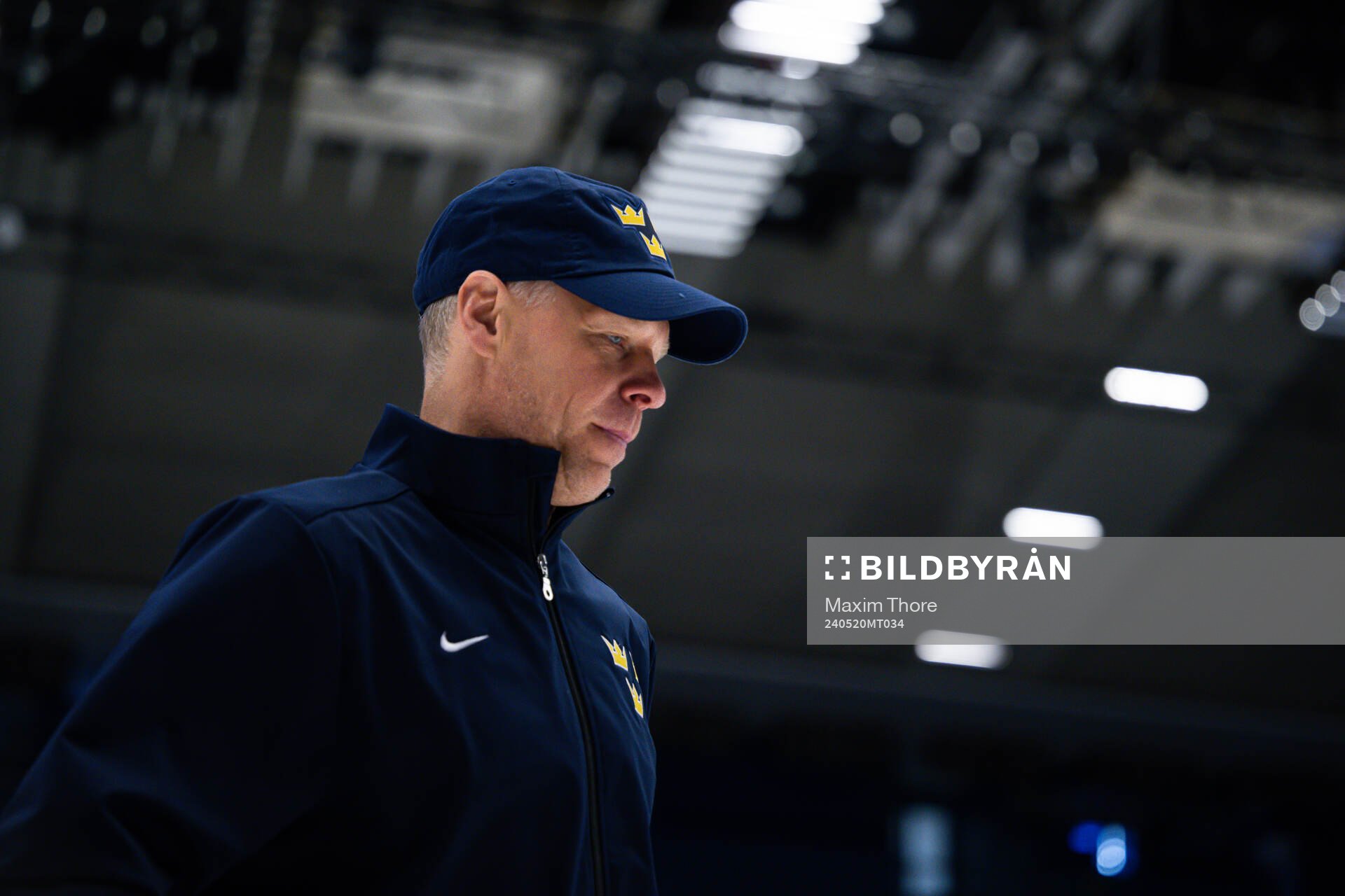 Assistant coach Nicklas Rahm of Sweden at a practice session