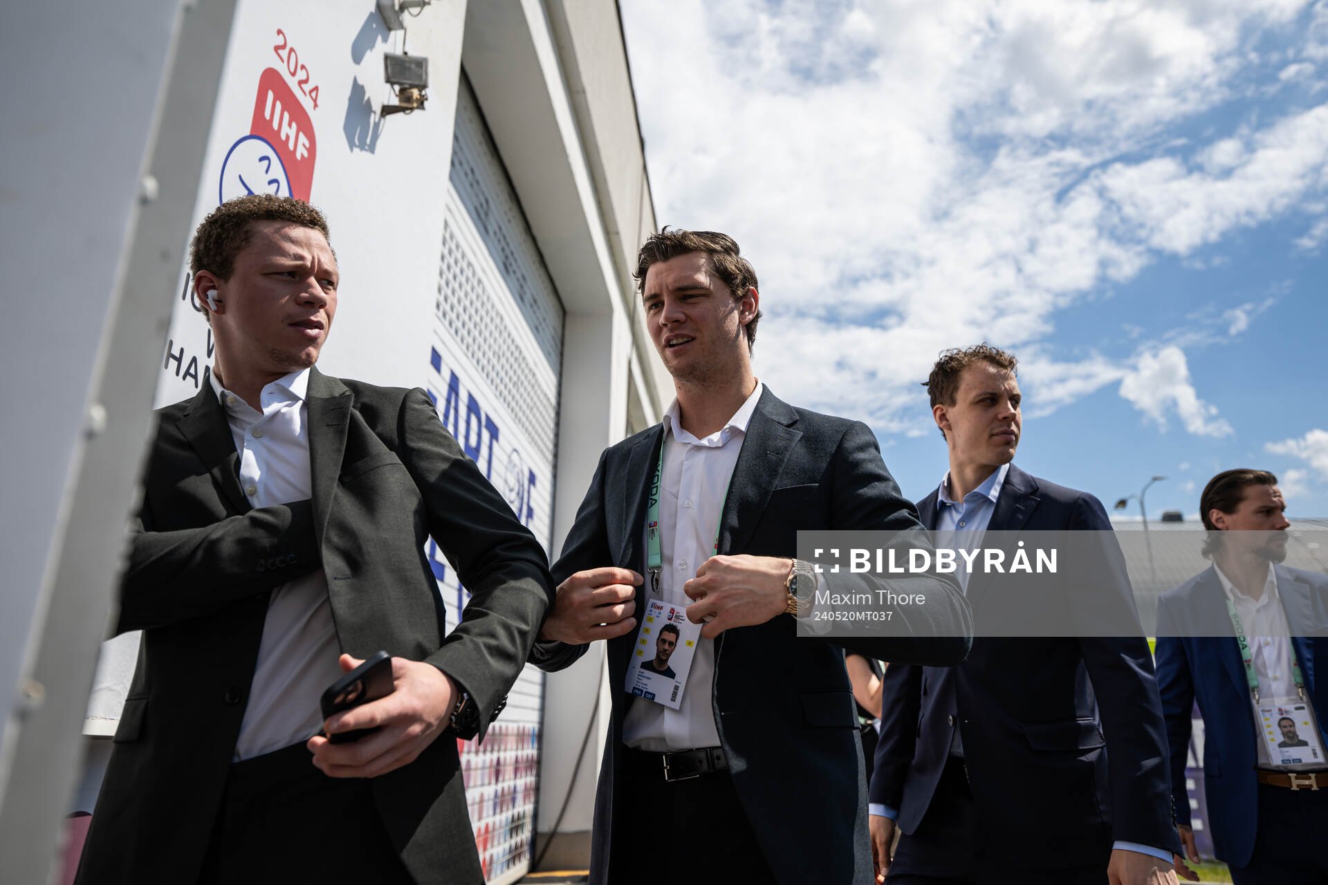 Lucas Raymond, André Burakovsky, Joel Eriksson Ek and Erik