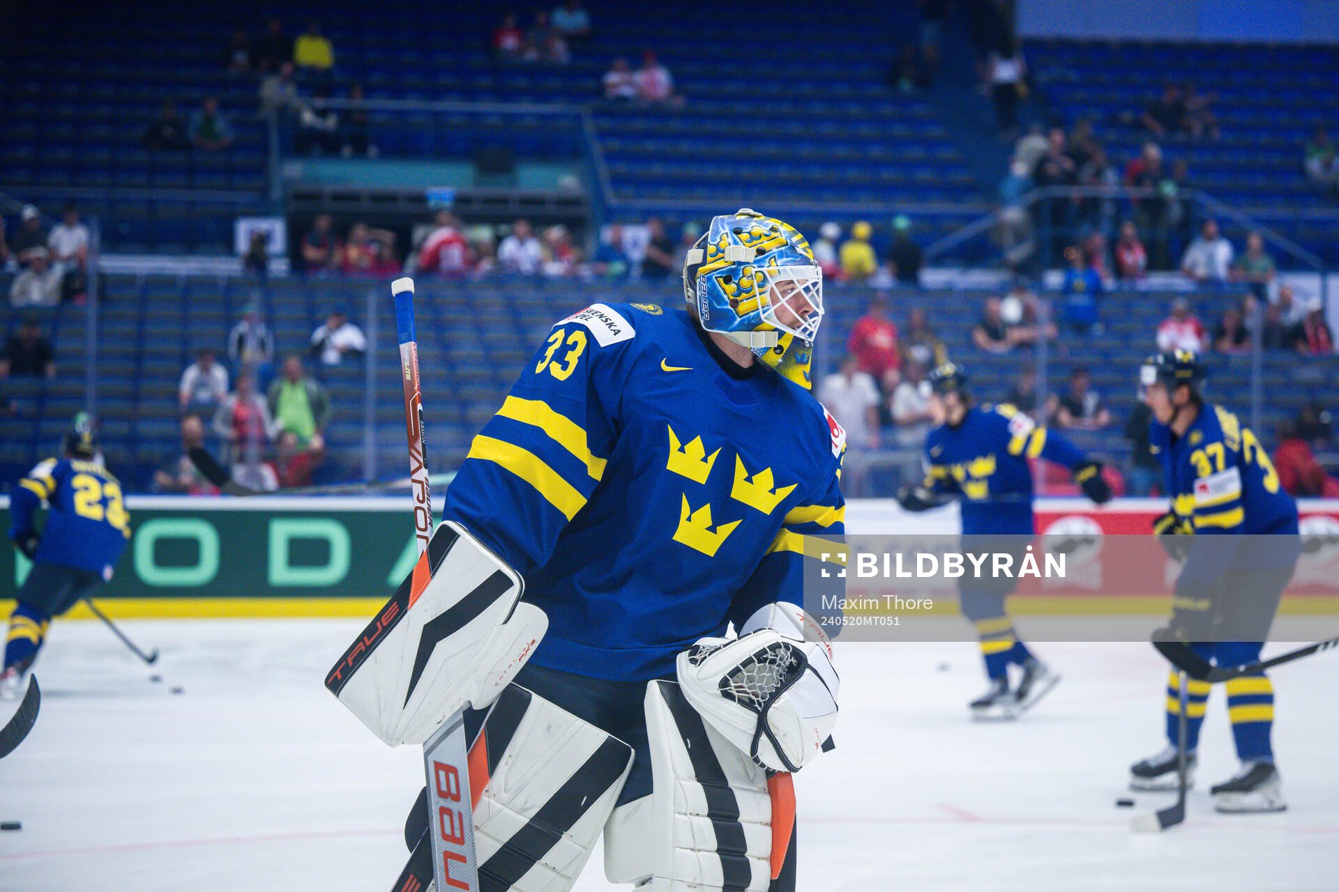 Goaltender Samuel Ersson of Sweden