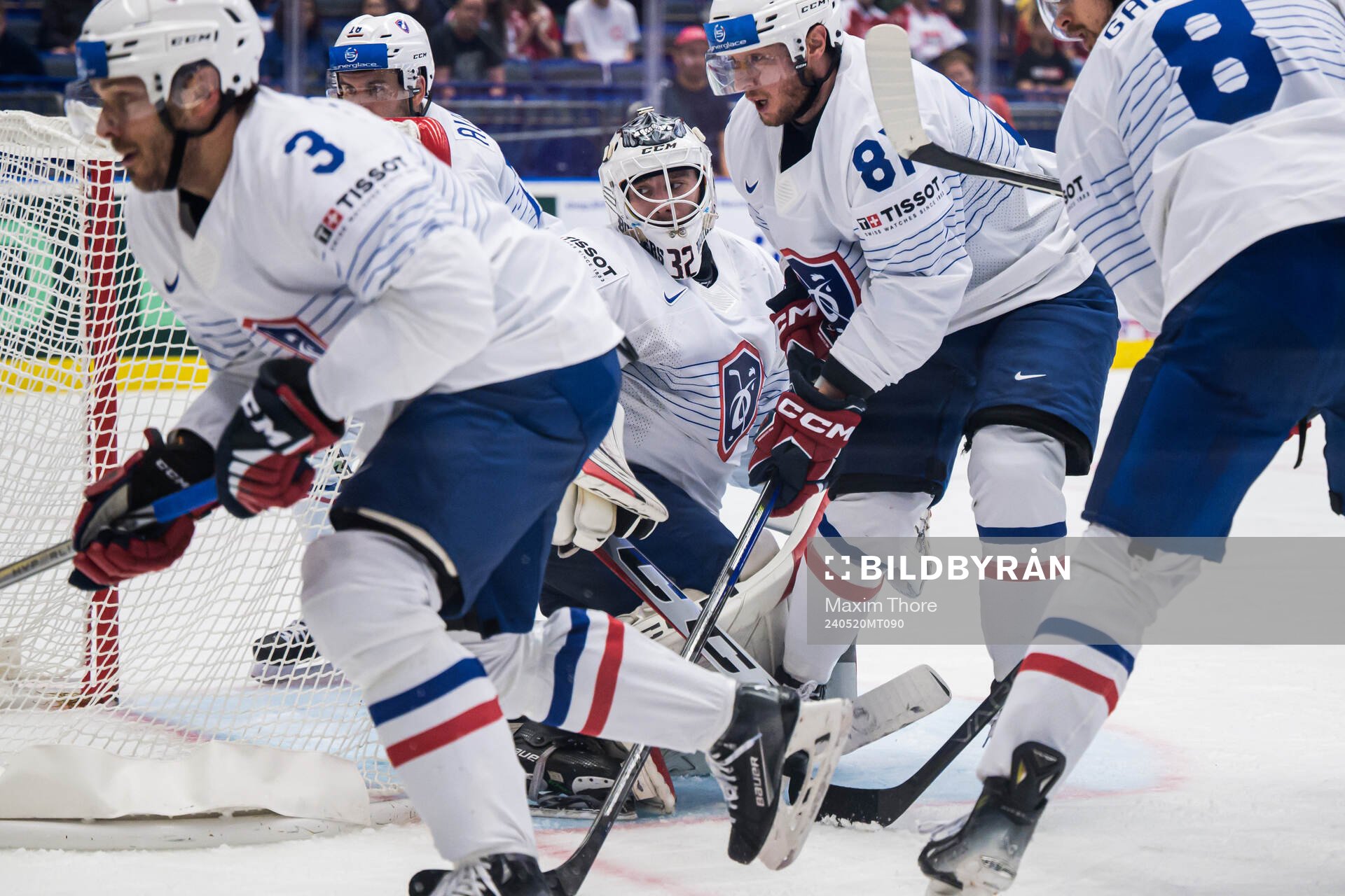 Goaltender Quentin Papillon of France