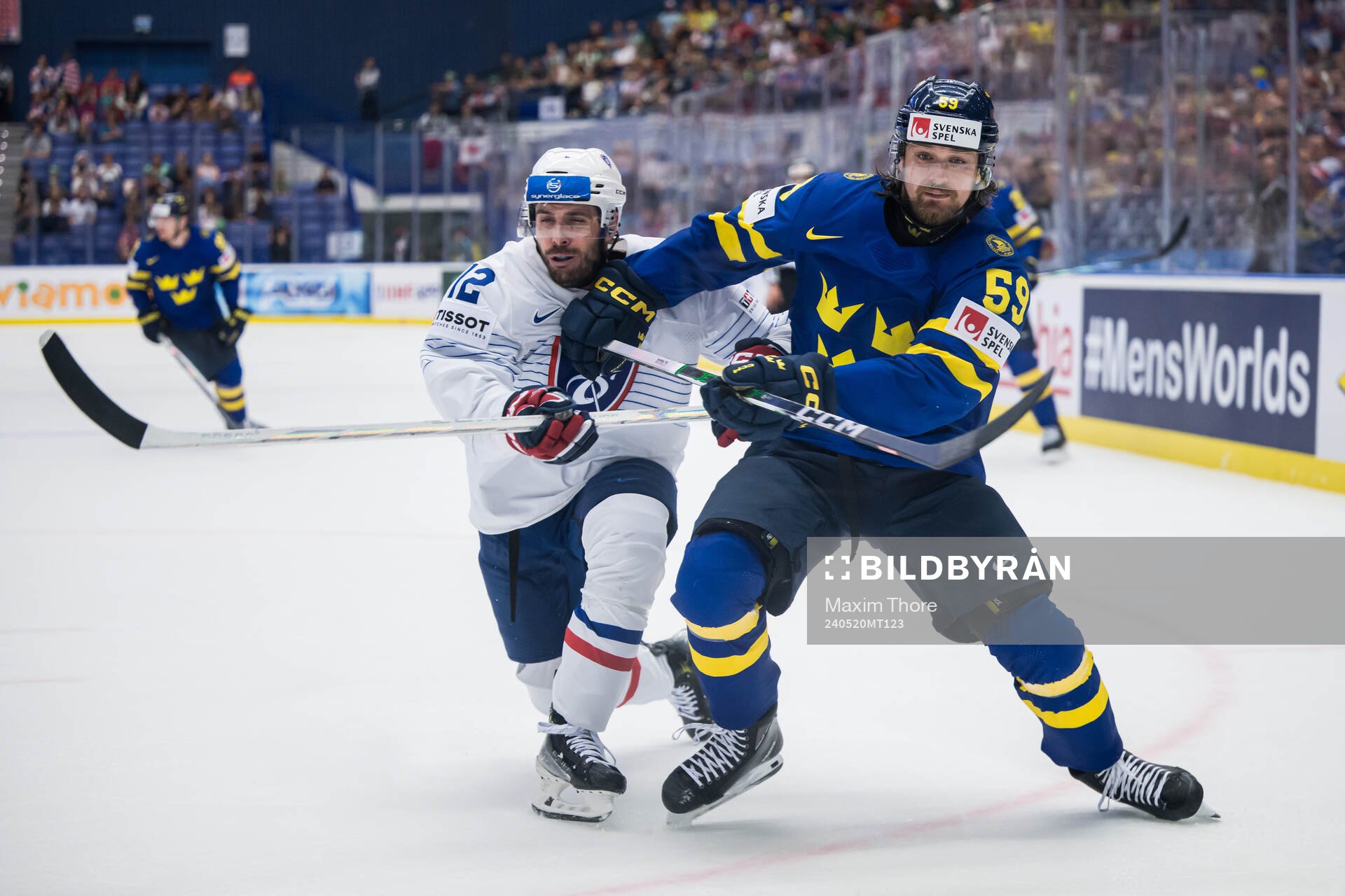 Valentin Claireaux of France and Linus Johansson of Sweden