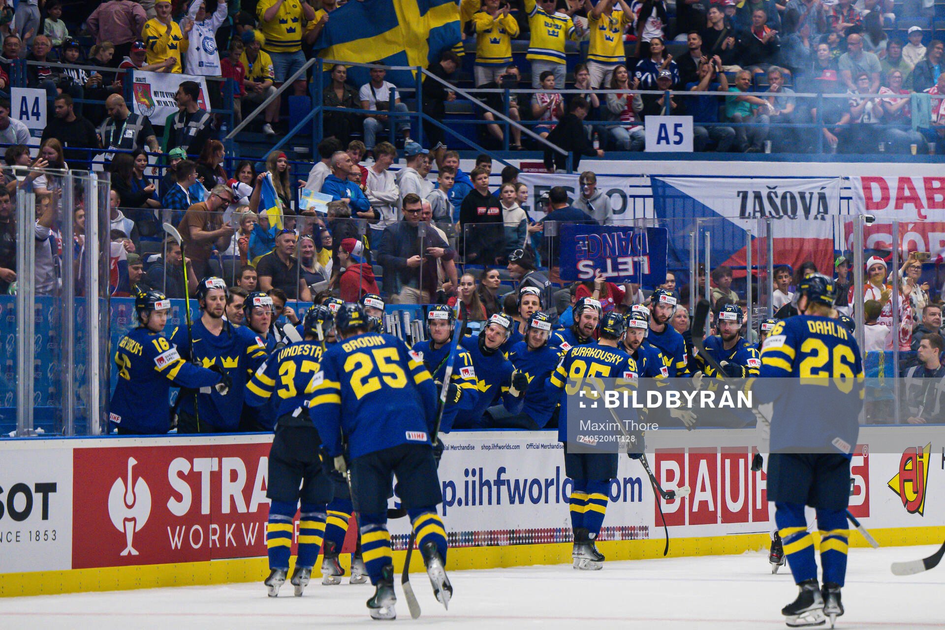 André Burakovsky of Sweden celebrates