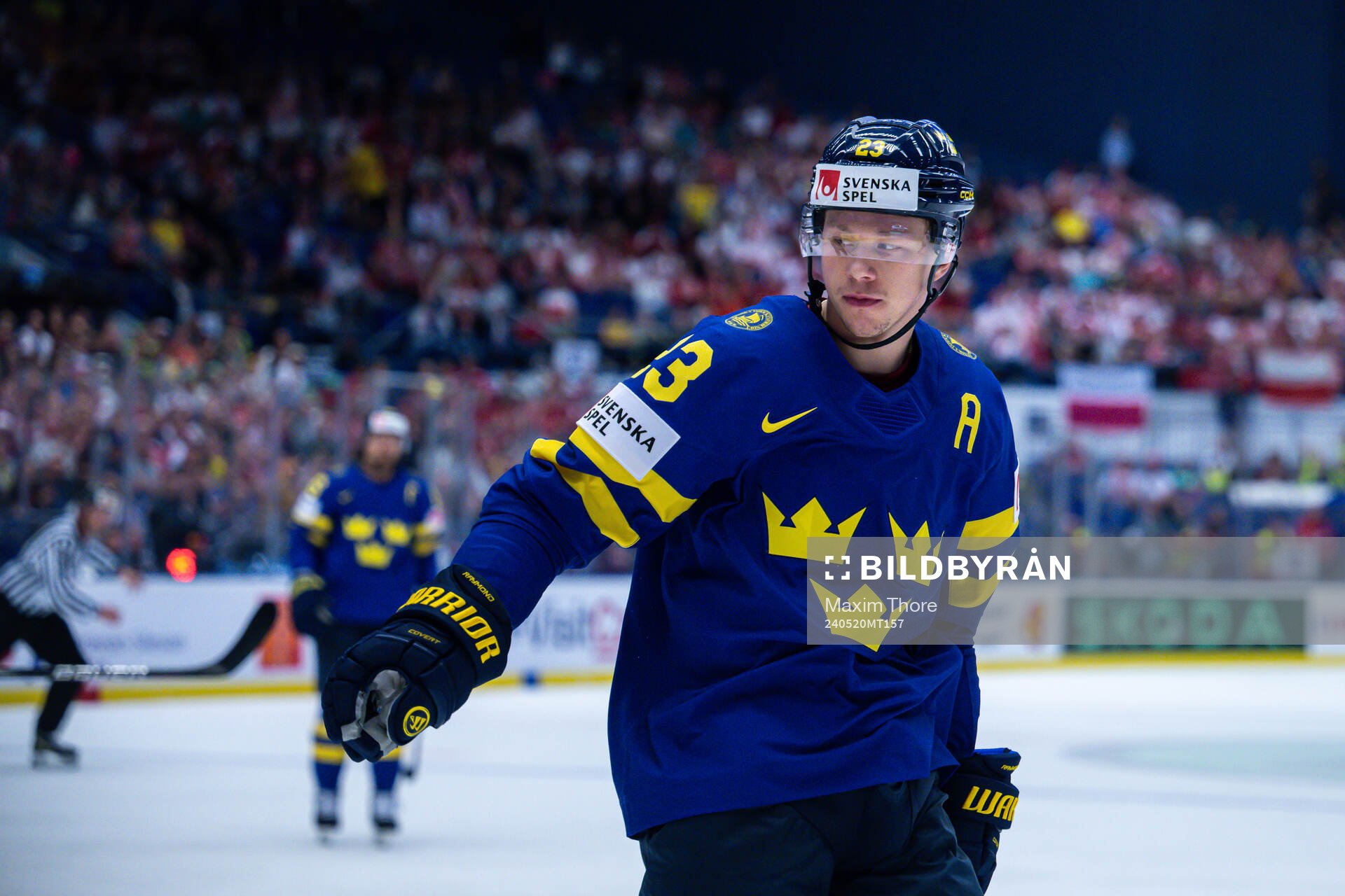 Lucas Raymond of Sweden celebrates the 1-0 goal