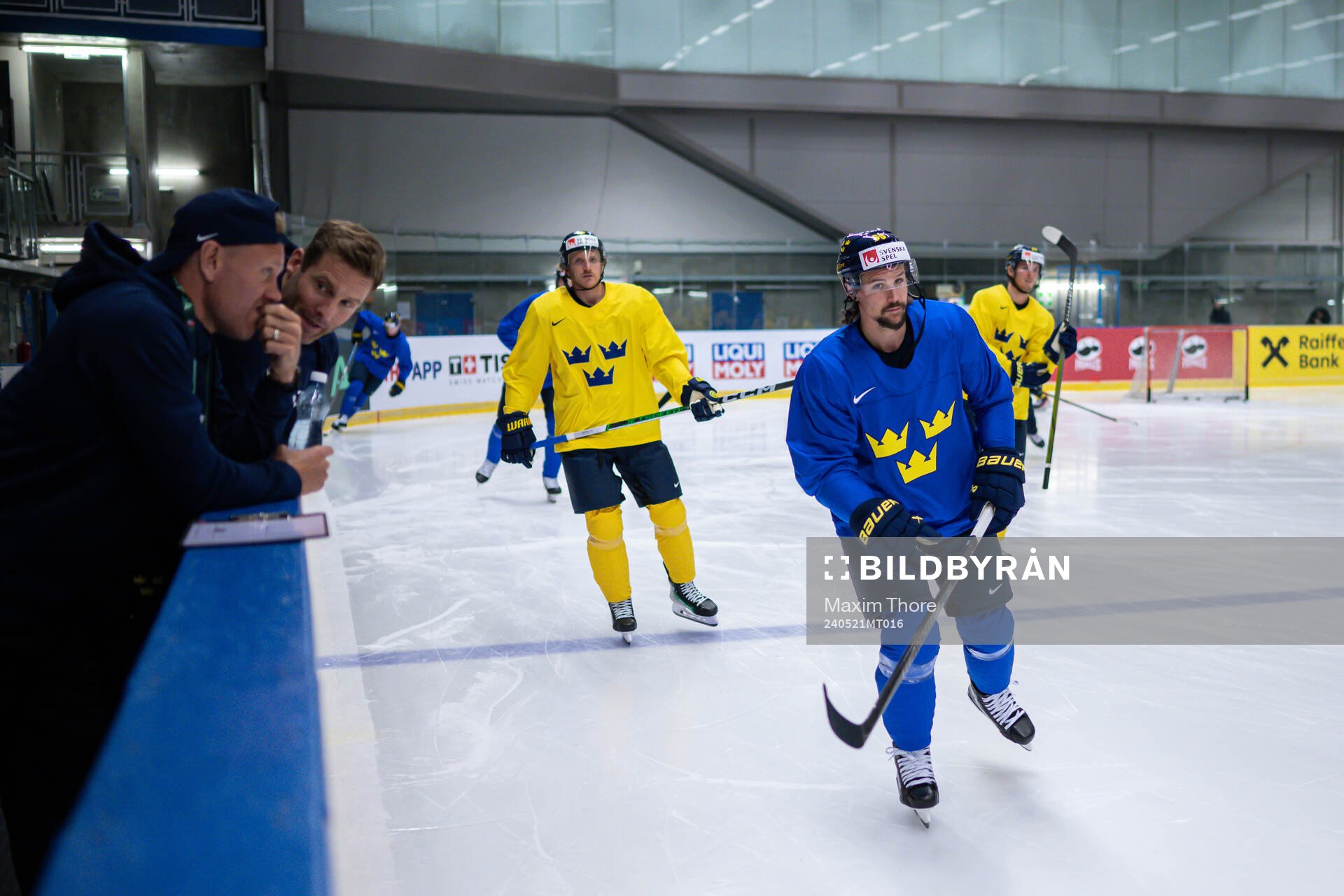 Erik Karlsson of Sweden at a practice session