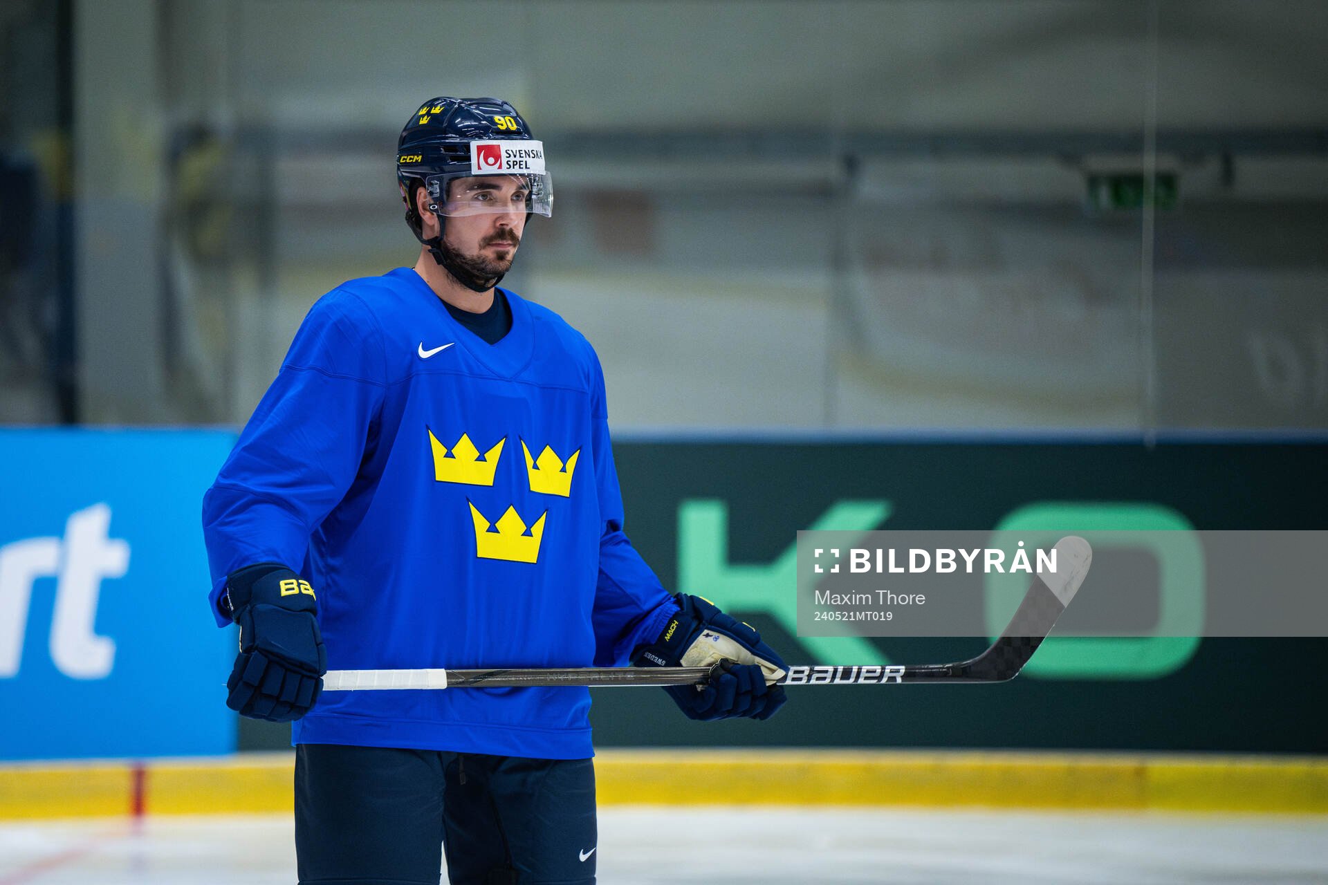 Marcus Johansson of Sweden at a practice session