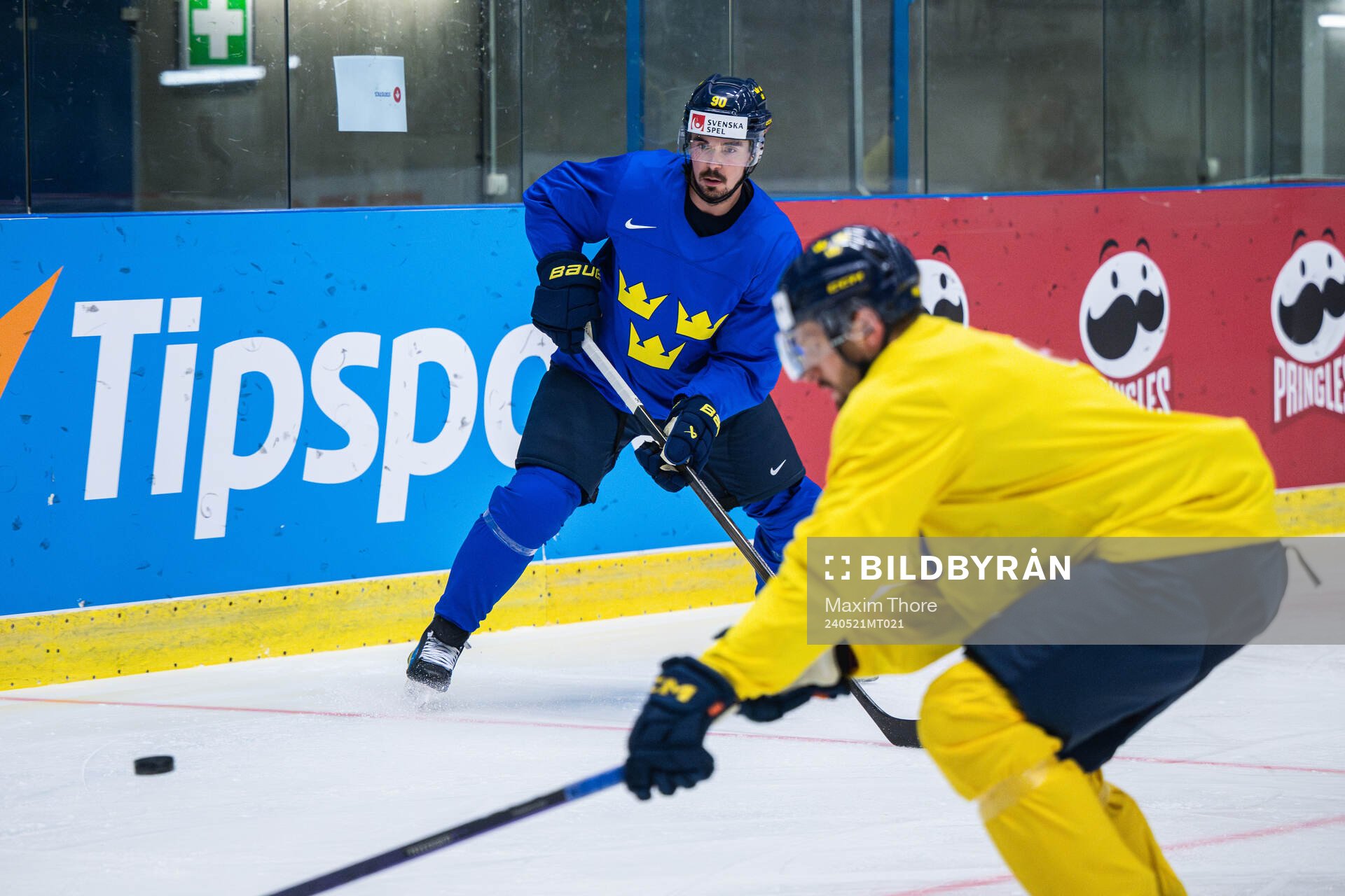 Marcus Johansson of Sweden at a practice session