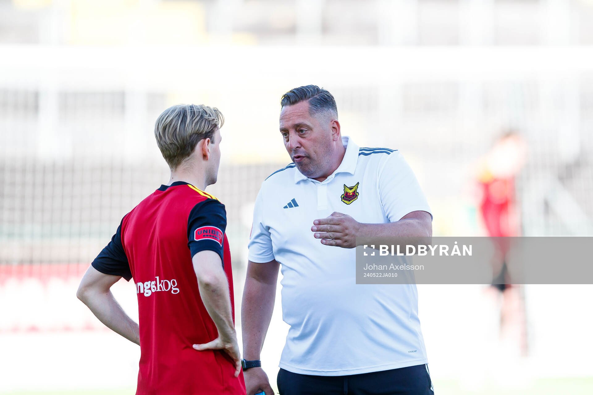 Östersunds Simon Marklund och huvudtränare Magnus Powell