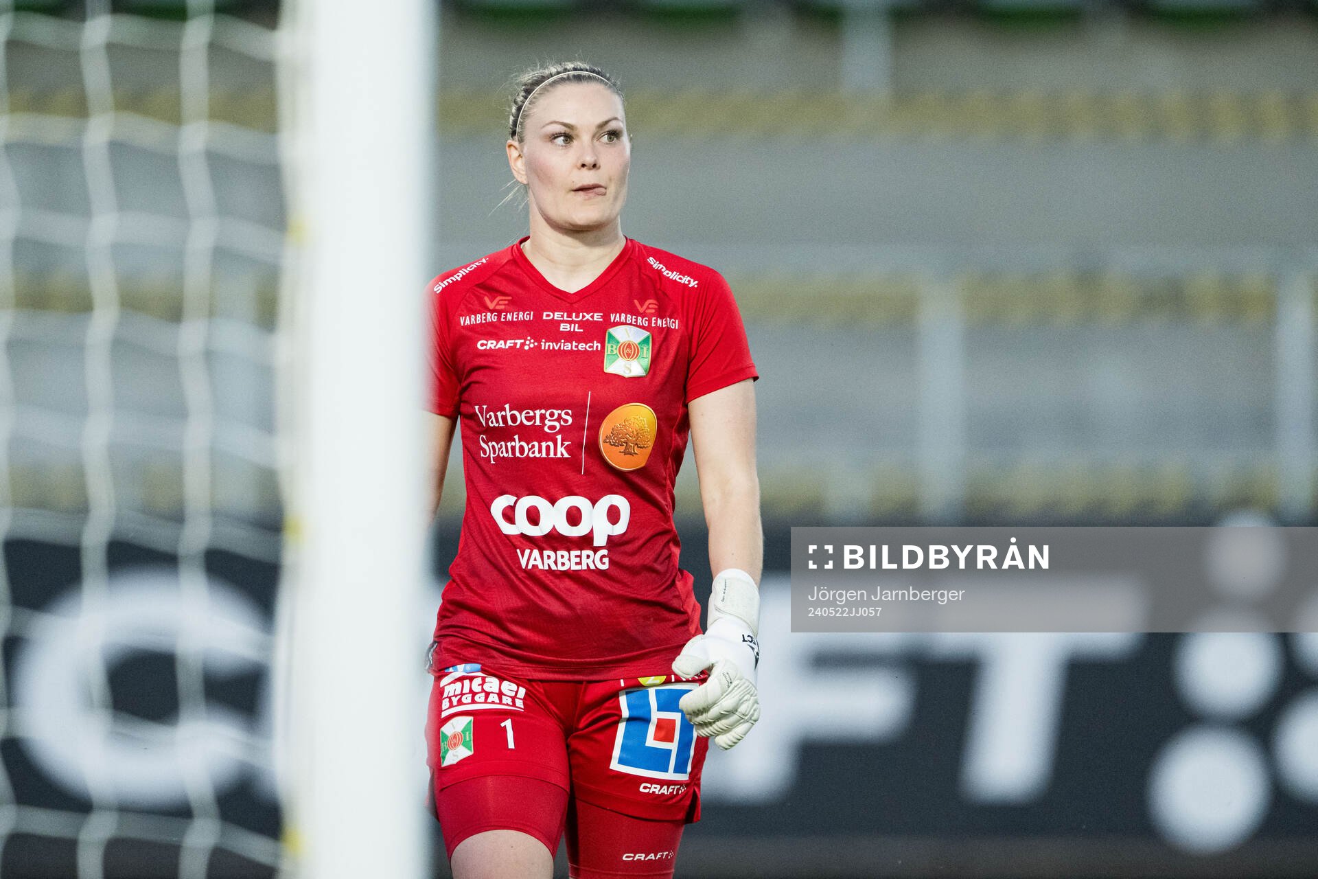 Varbergs BoISs målvakt Linnea Nilsson