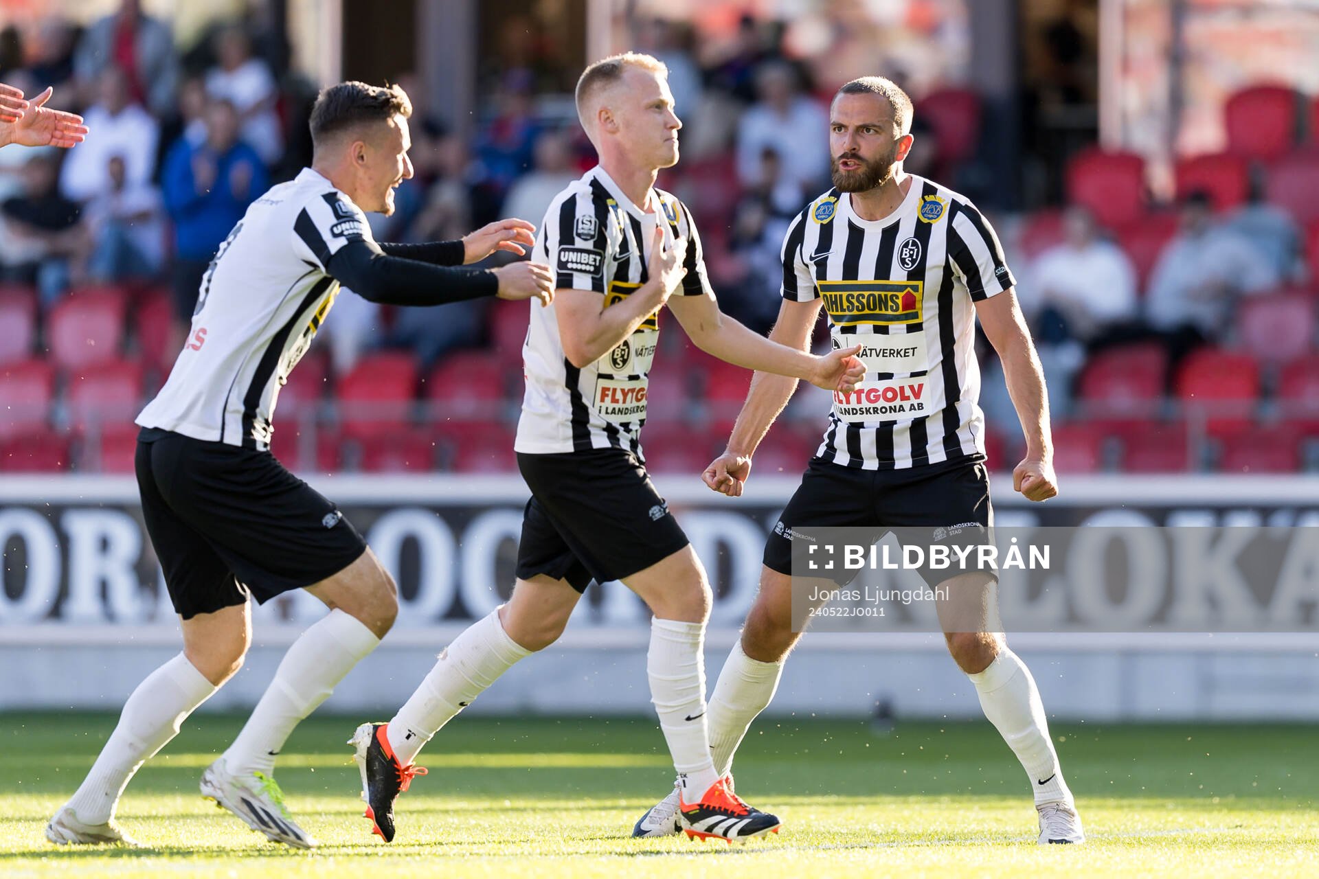 Landskronas Robin Dzabic, David Edvardsson och Filip