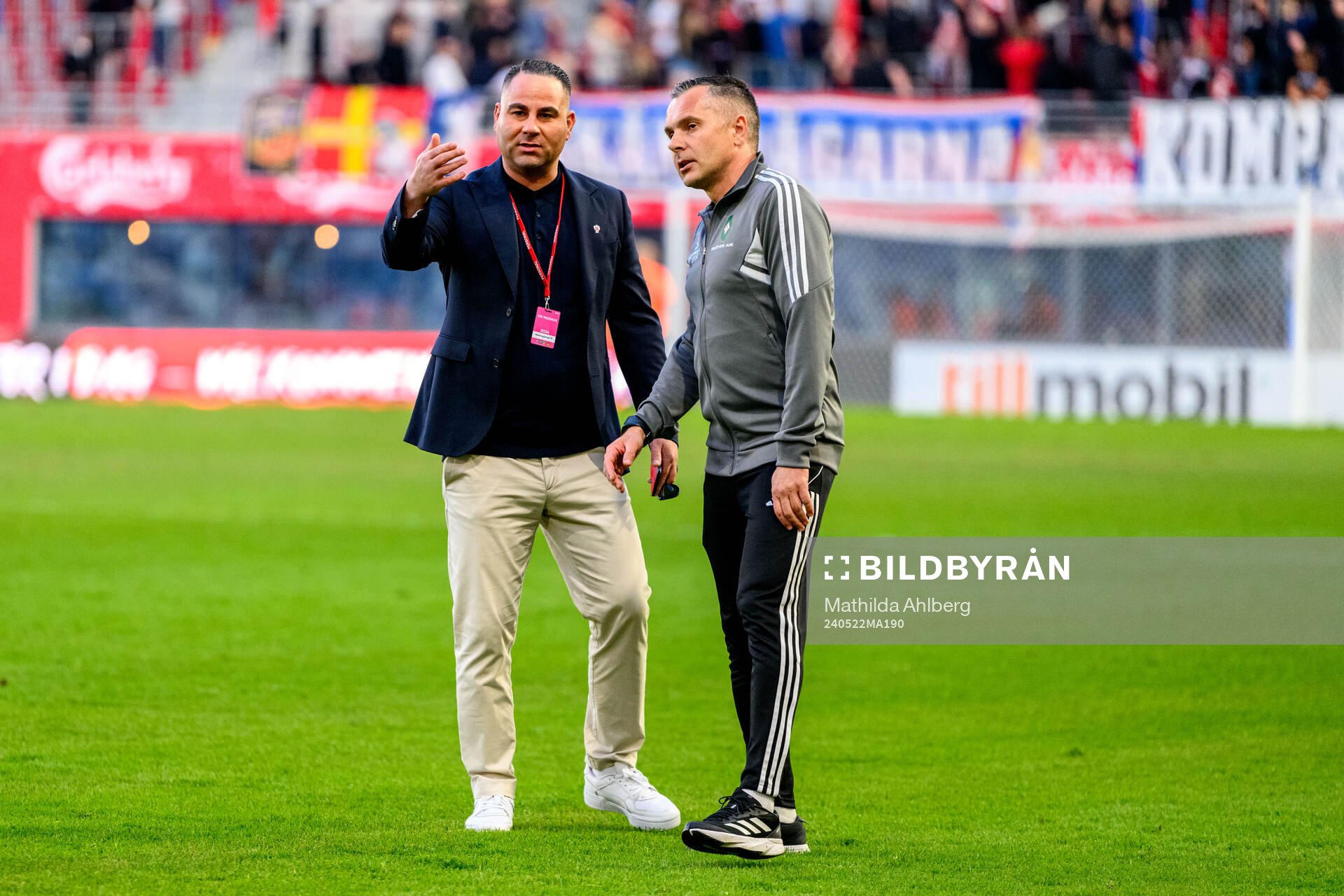 Helsingborgs klubbchef Reda Chahrour och Skövde AIKs