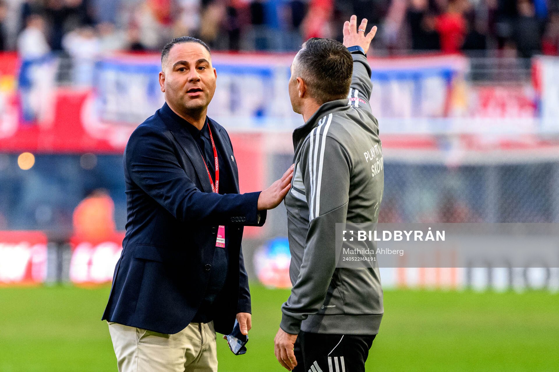 Helsingborgs klubbchef Reda Chahrour och Skövde AIKs