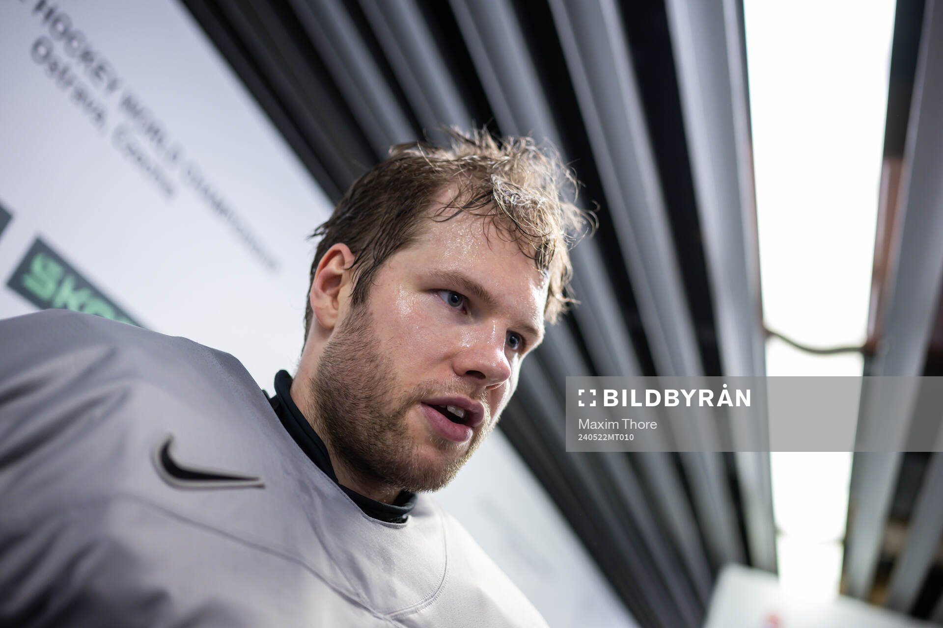 Goaltender Filip Gustavsson of Sweden