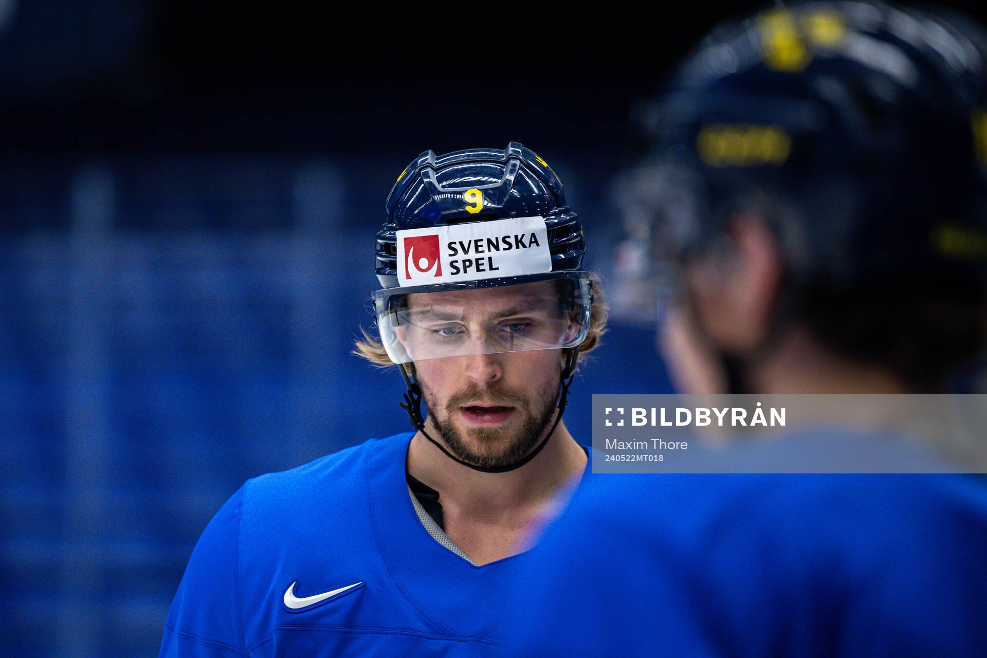 Adrian Kempe of Sweden at a practice session