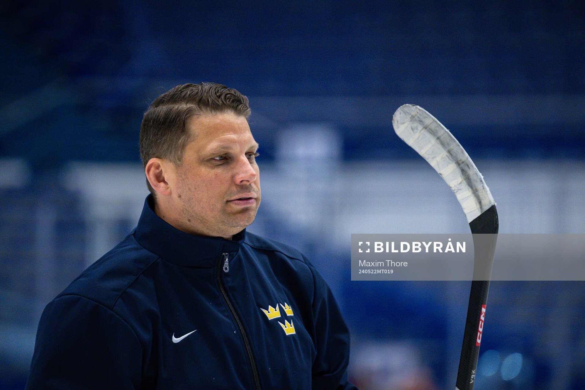 Assistant coach Josef Boumedienne of Sweden at a practice