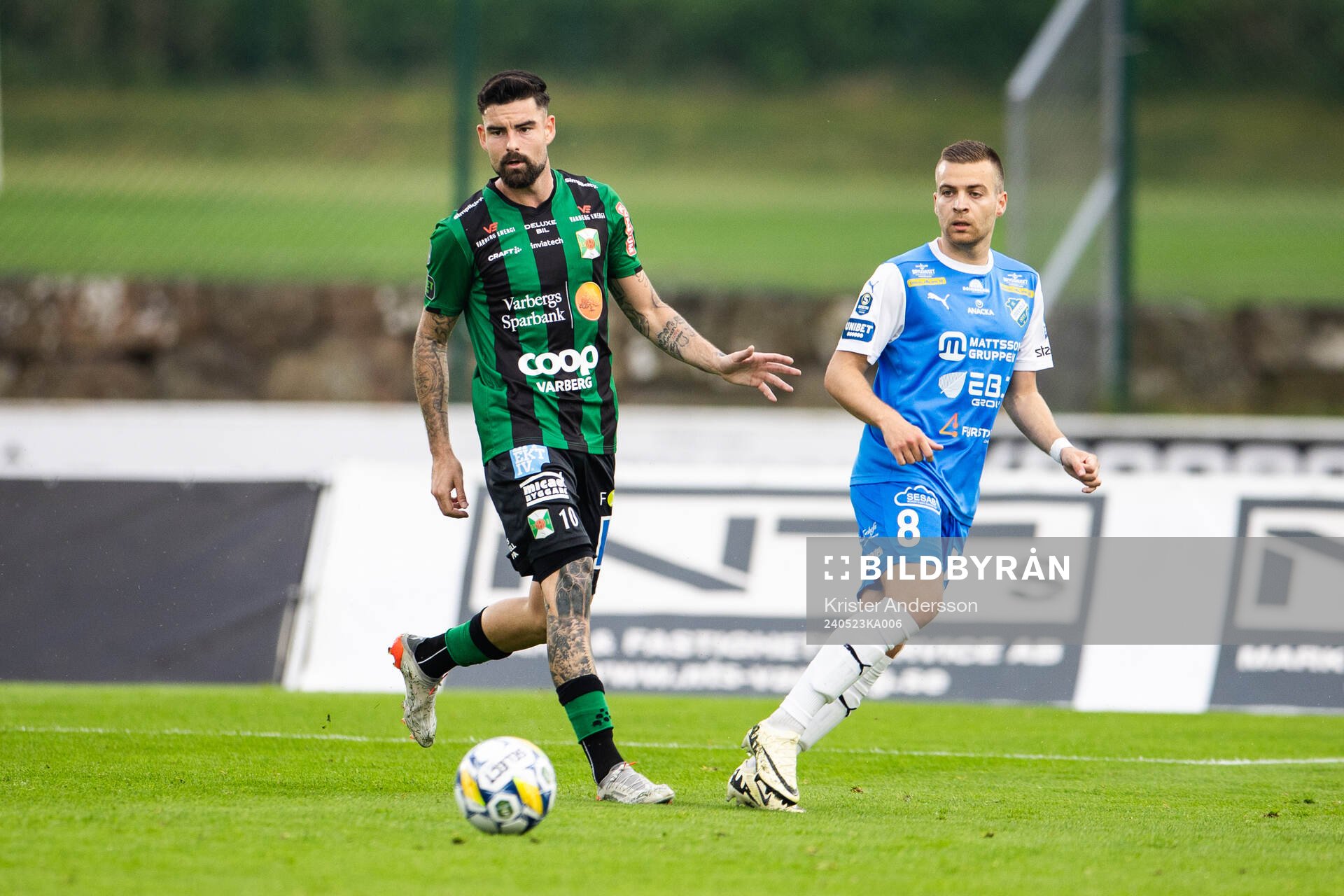 Varbergs Diego Montiel och IK Oddevolds Oscar Iglicar