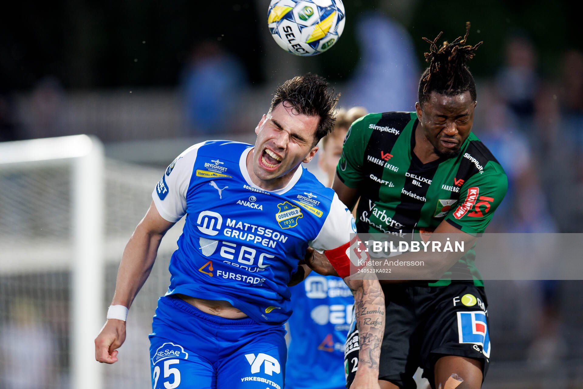 IK Oddevolds Kenan Mehovic och Varbergs Azeez Temitope Yusuf