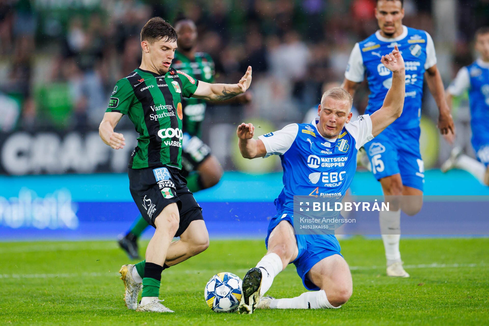 Varbergs Isak Bjerkebo och IK Oddevolds Olle Kjellman Olblad