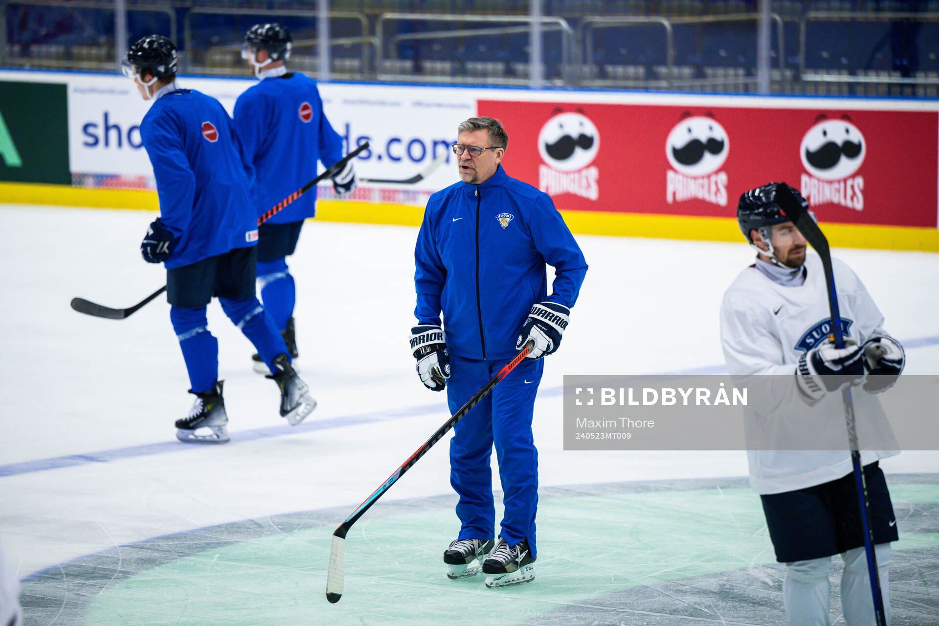 Head coach Jukka Jalonen of Finland at a practice session