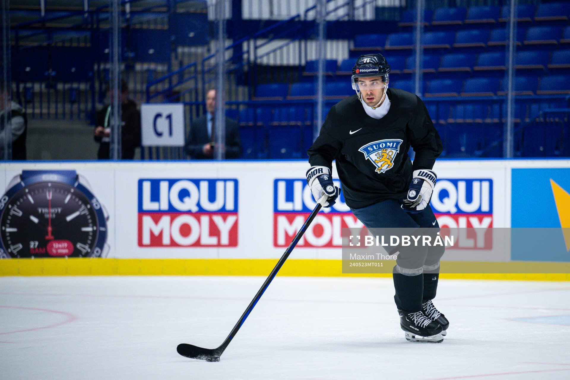 Ahti Oksanen of Finland at a practice session