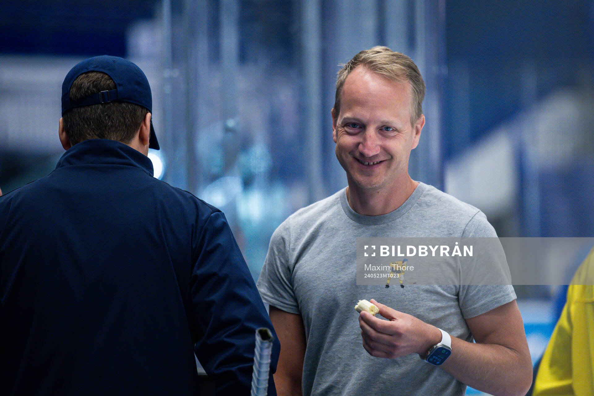 Doctor Jonas Kalman of Sweden at a practice session