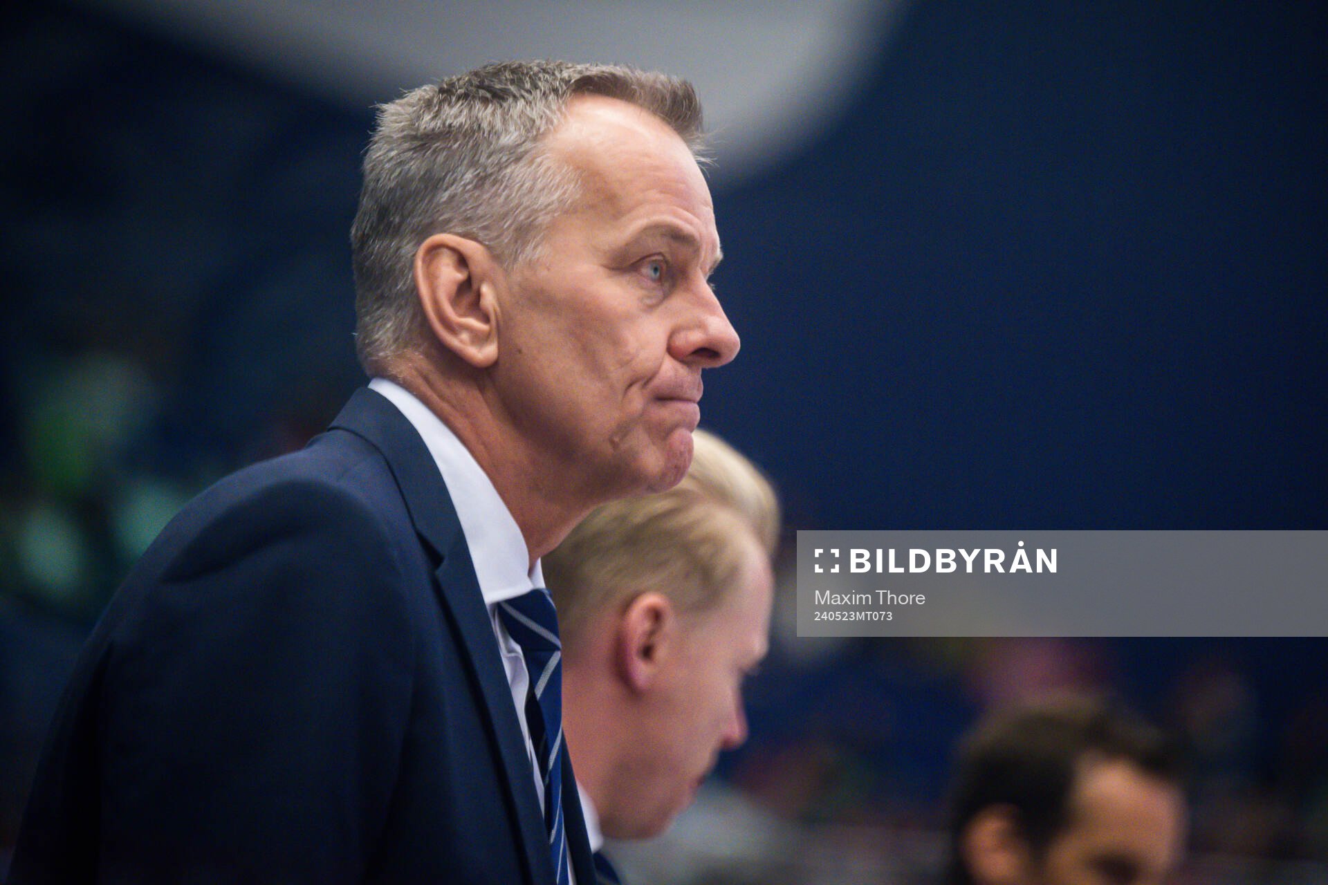 Assistant coach Tommy Albelin of Switzerland