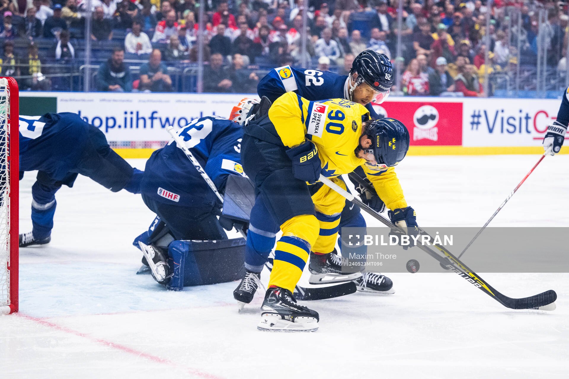 Marcus Johansson of Sweden and Jesper Mattila of Finland