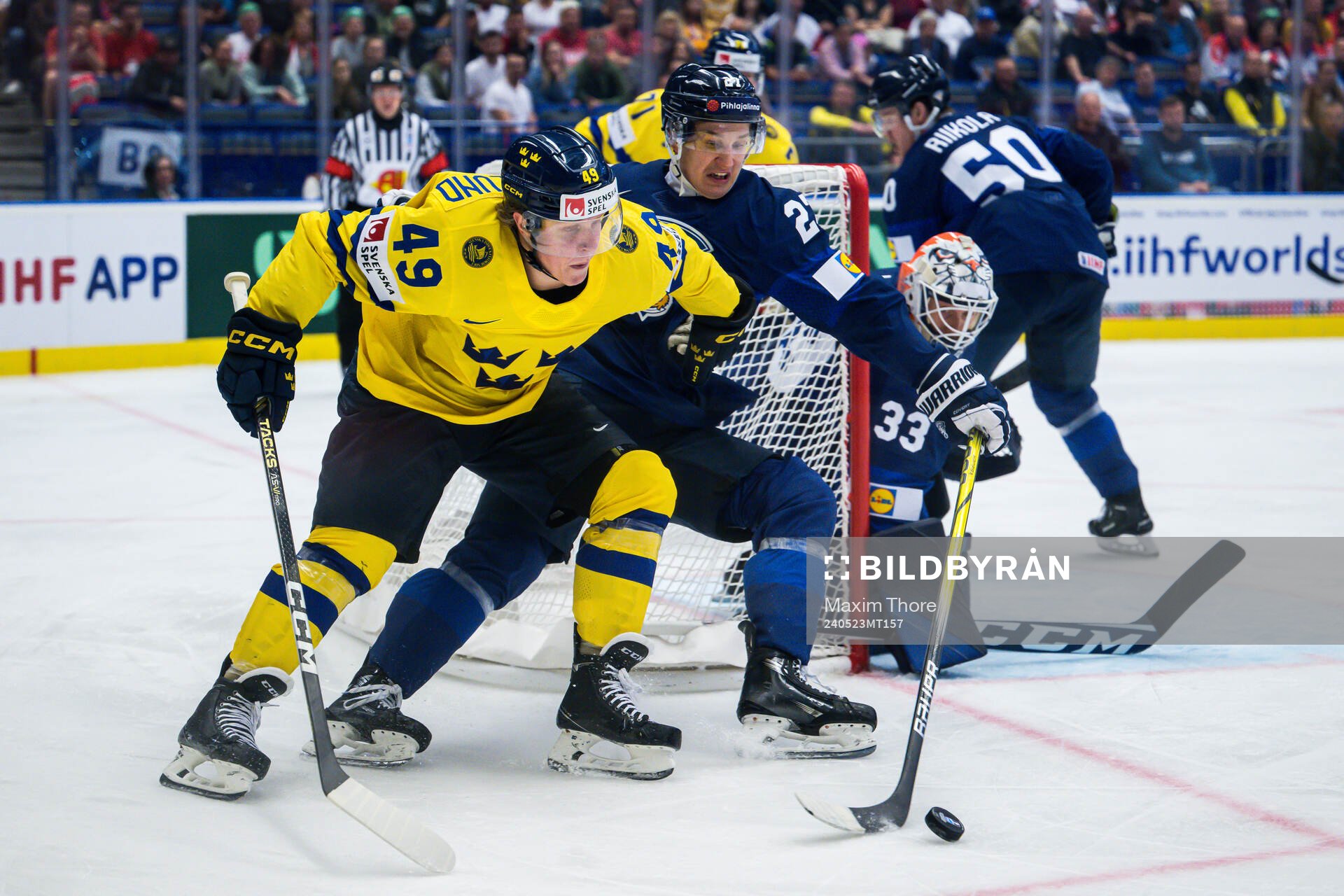 Fabian Zetterlund of Sweden and Oliver Kapanen of Finland