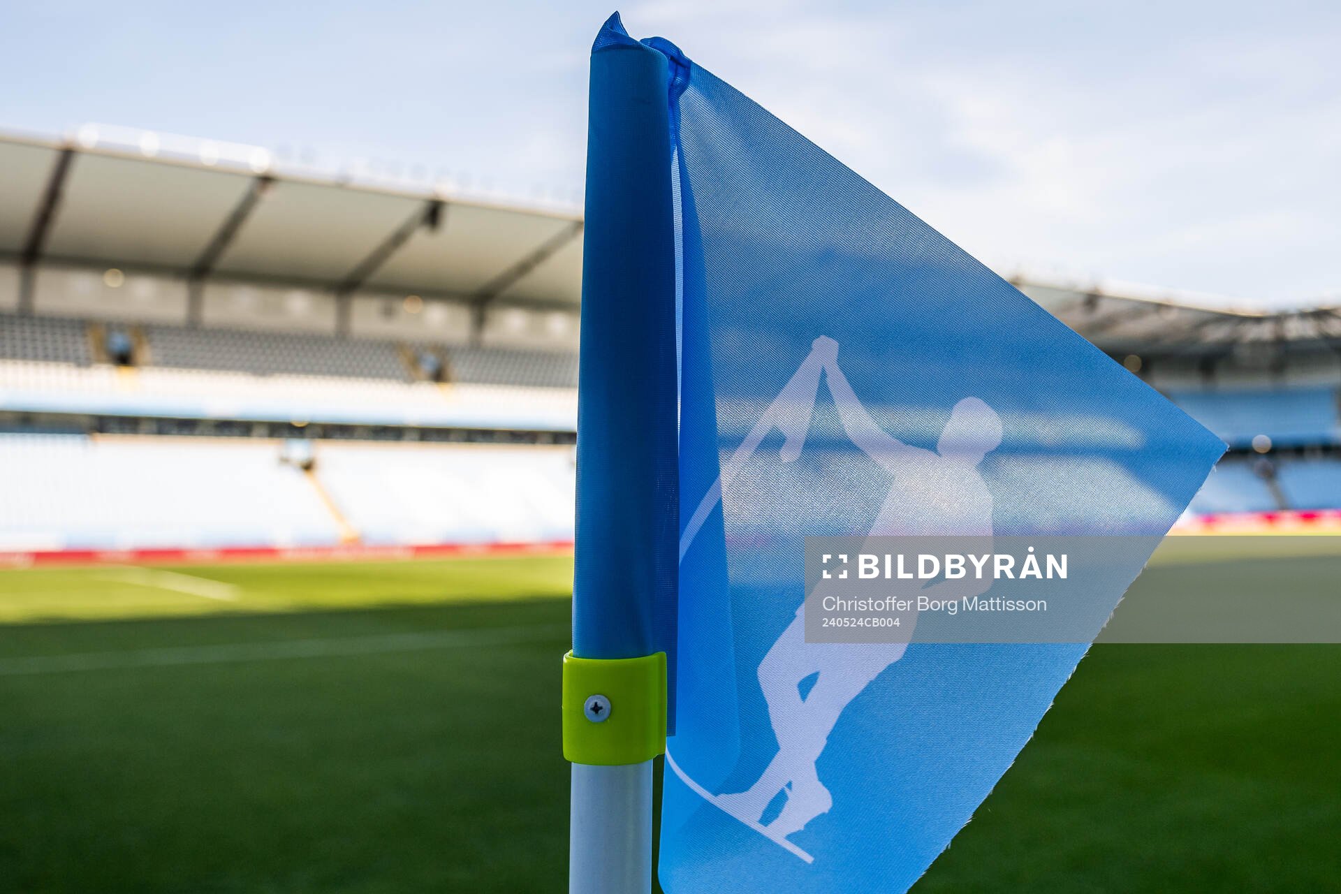 En hörnflagga med Bosse Larsson