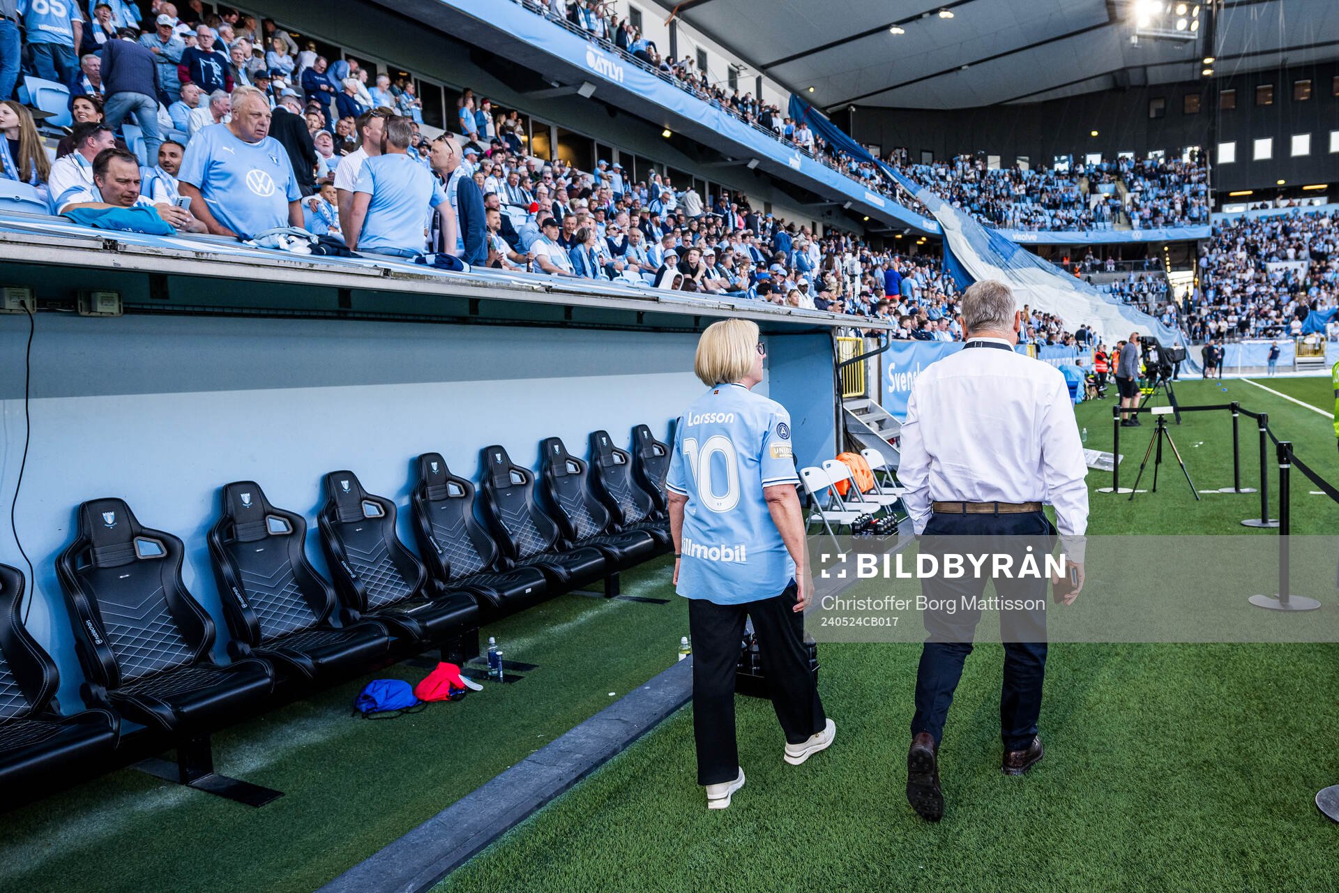 Carina Jönsson och Anders Pålsson, ordförande Malmö FF
