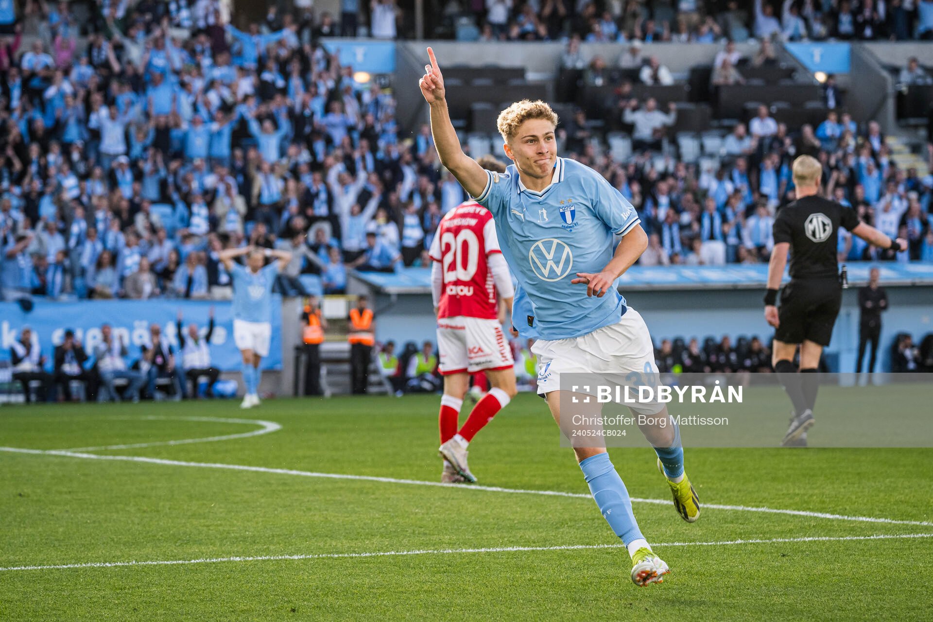 Malmö FFs Hugo Bolin jublar