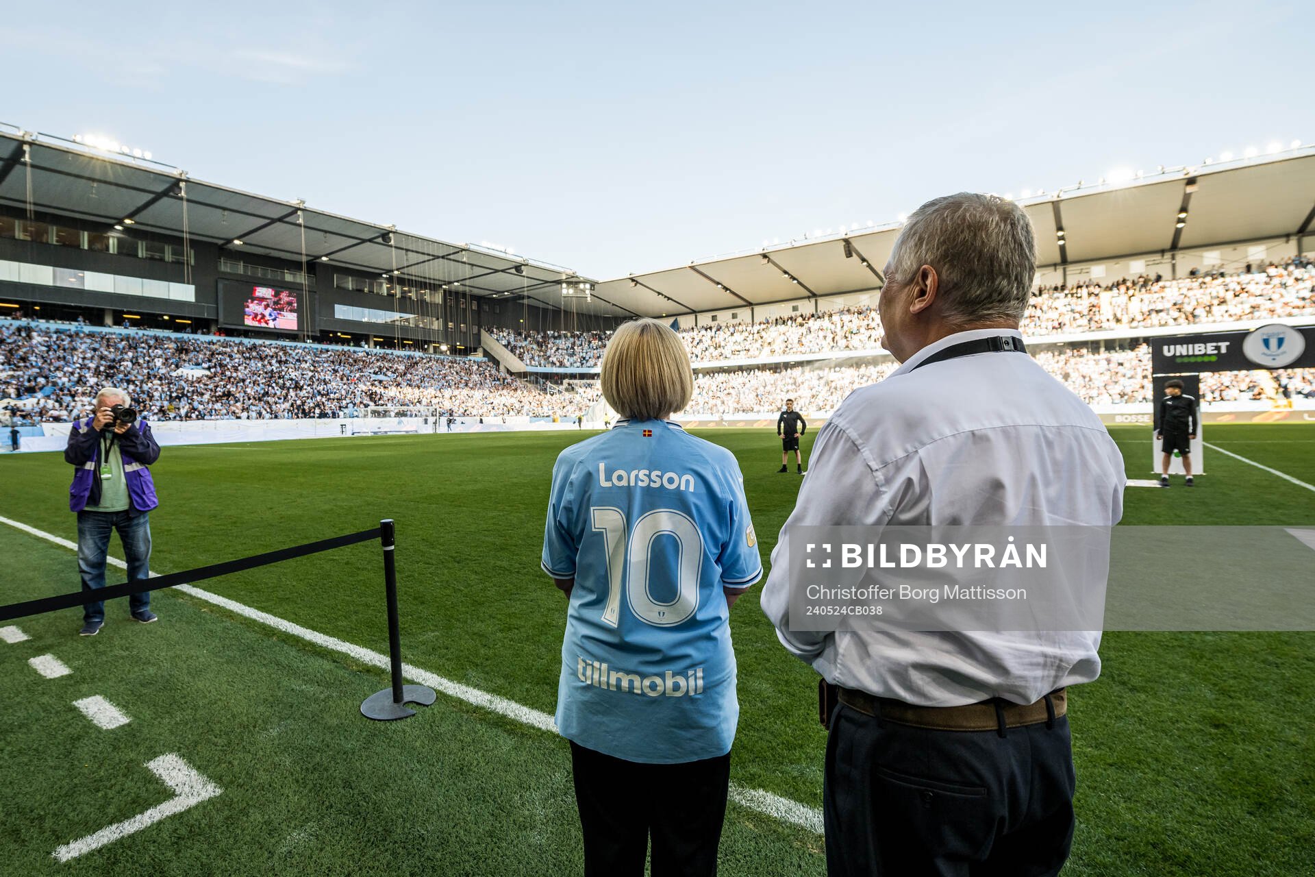 Carina Jönsson och Anders Pålsson, ordförande Malmö FF
