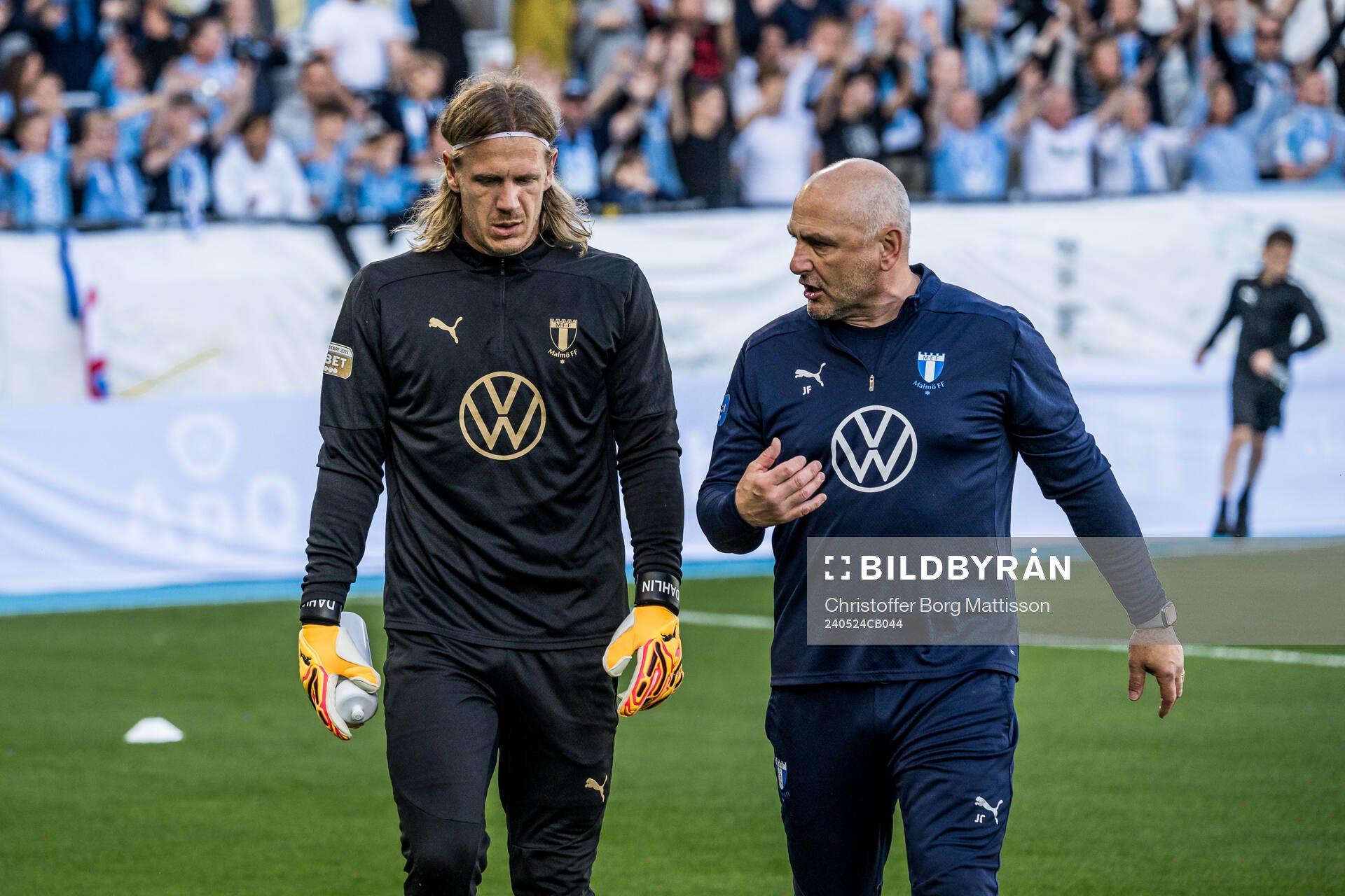 Malmö FFs målvakt Johan Dahlin och målvaktstränare