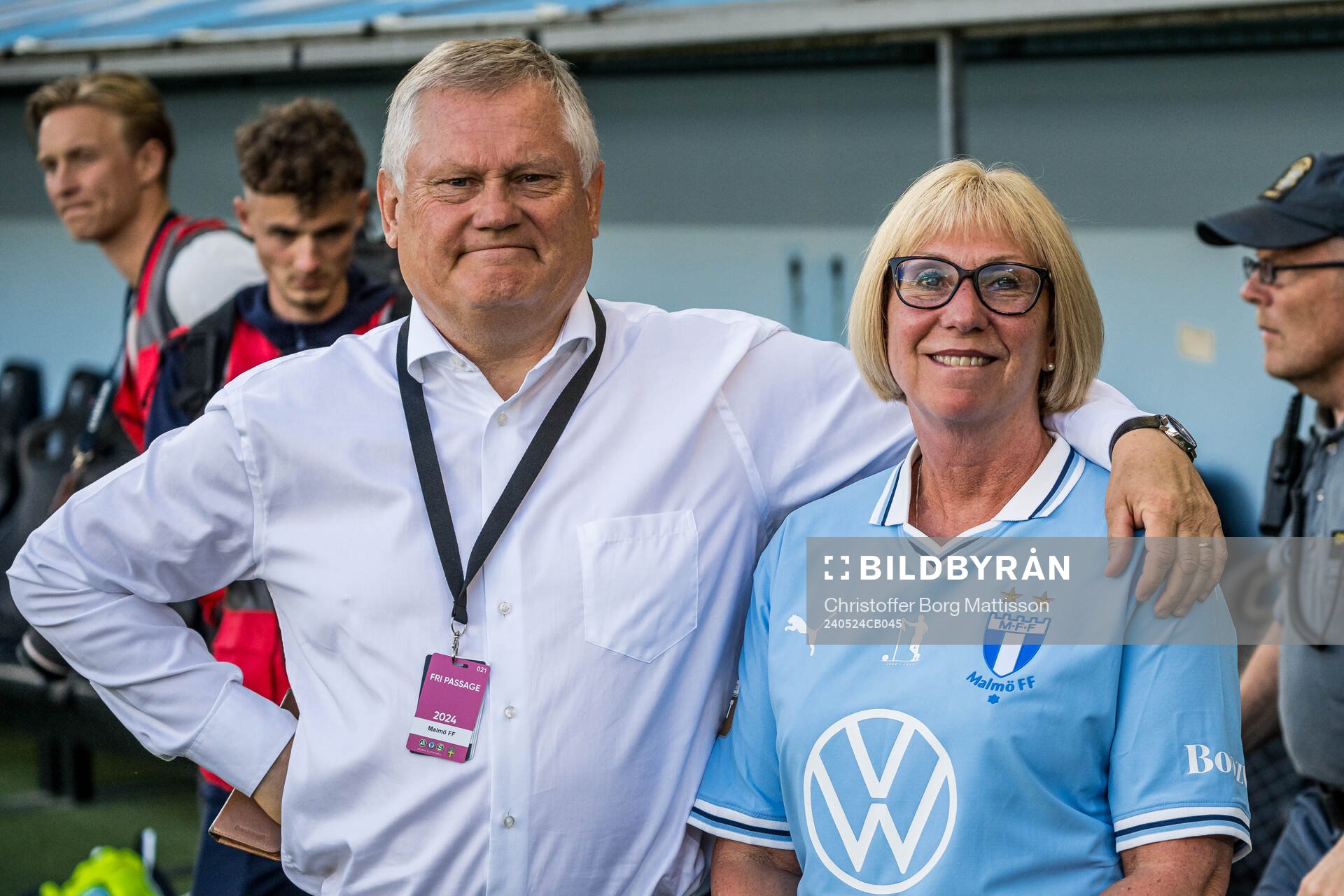 Anders Pålsson, ordförande Malmö FF och Carina Jönsson