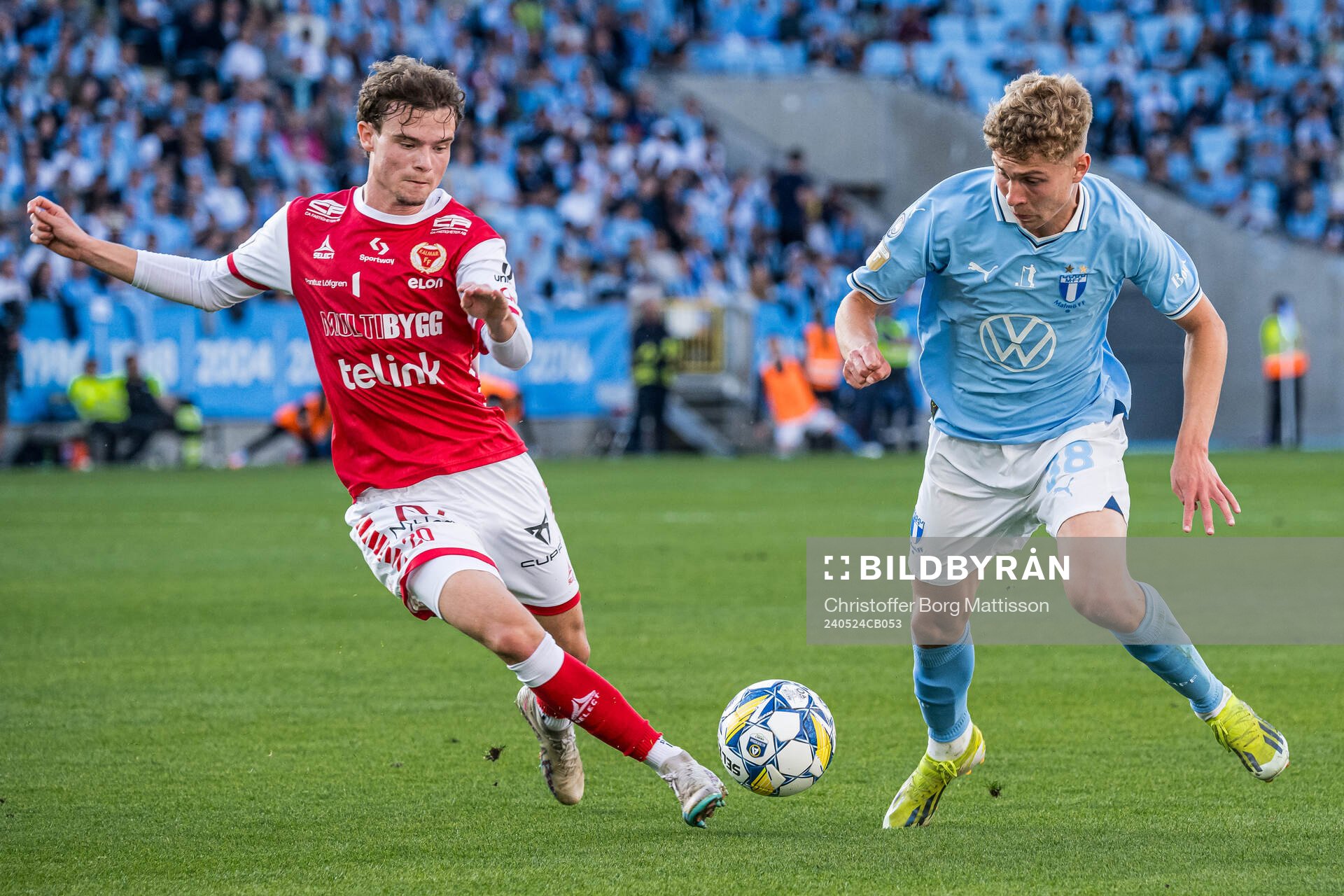 Kalmars Jacob Trenskow och Malmö FFs Hugo Bolin