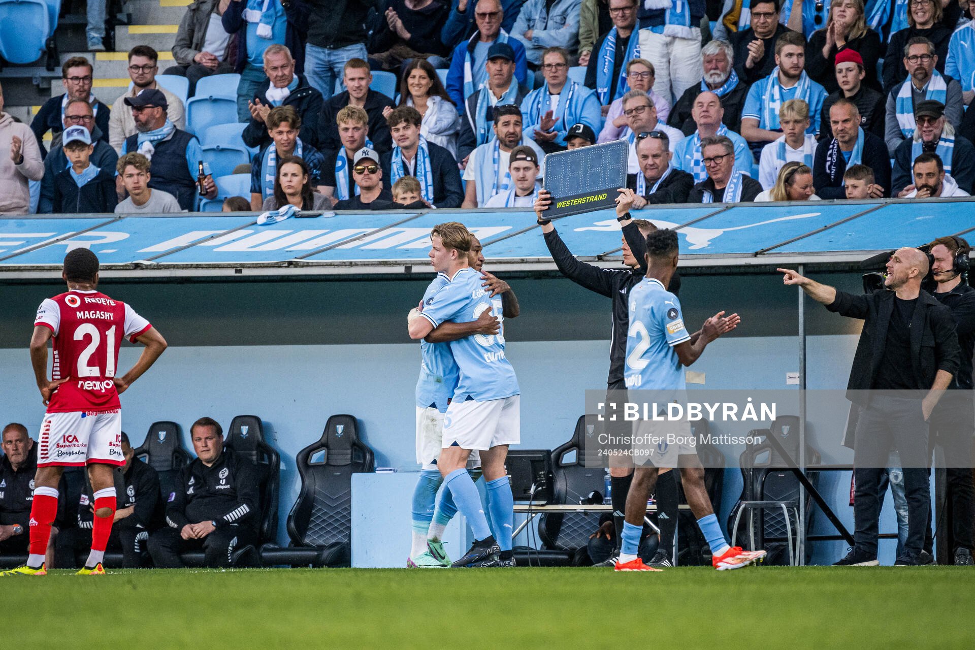 Malmö FFs Derek Cornelius och Nils Zätterström