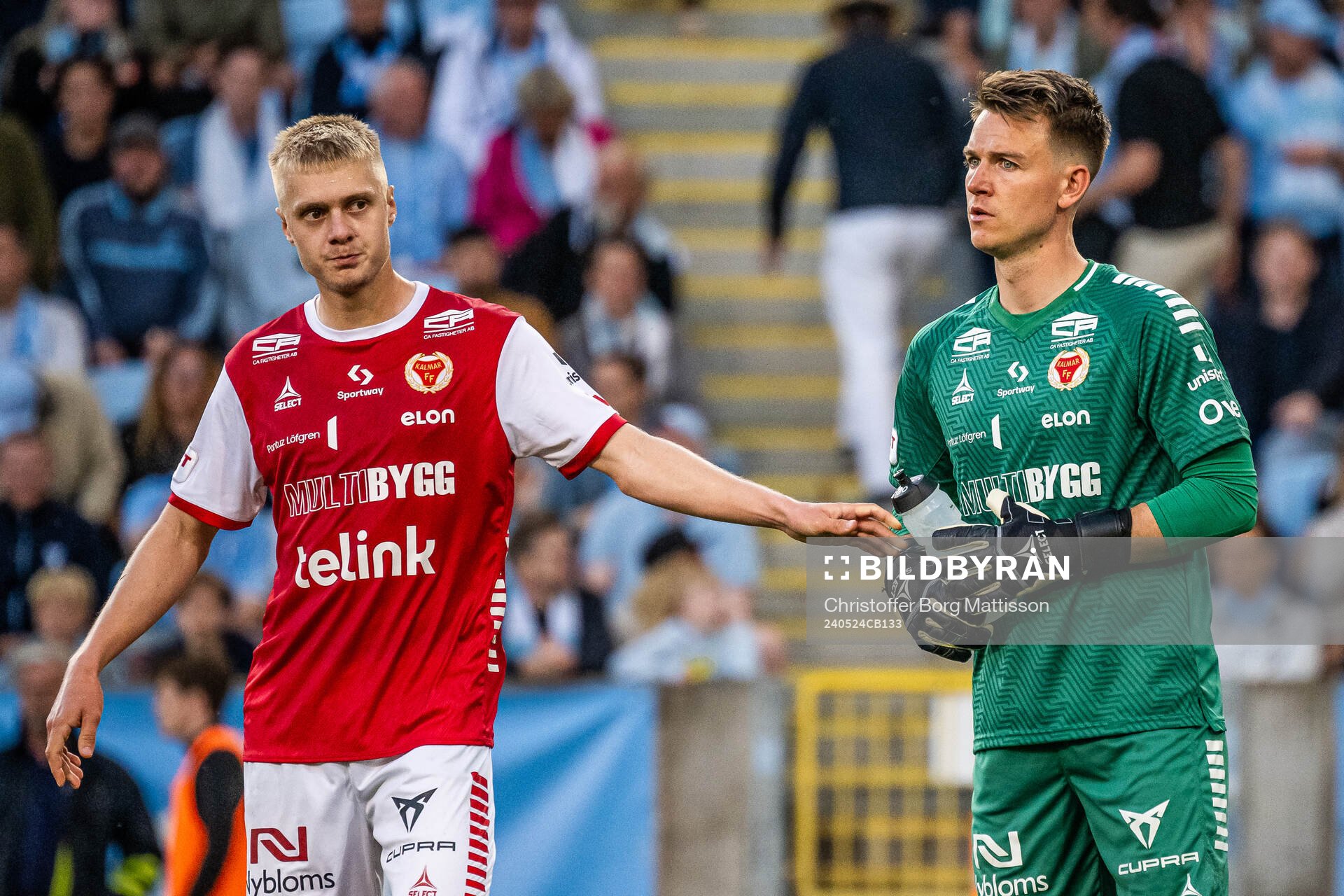 Kalmars Rony Jansson och målvakt Jakob Kindberg