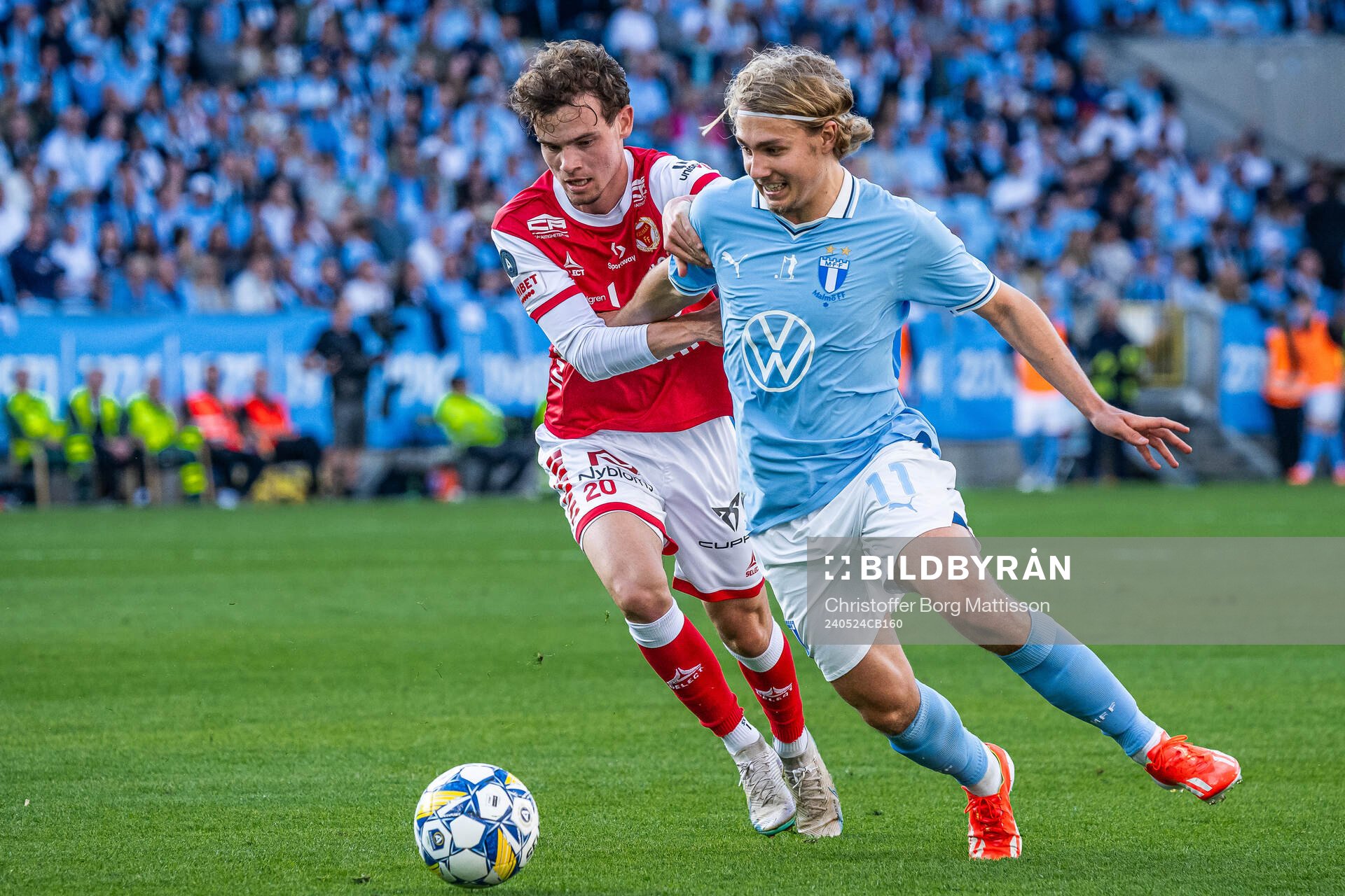Kalmars Jacob Trenskow och Malmö FFs Sebastian Nanasi