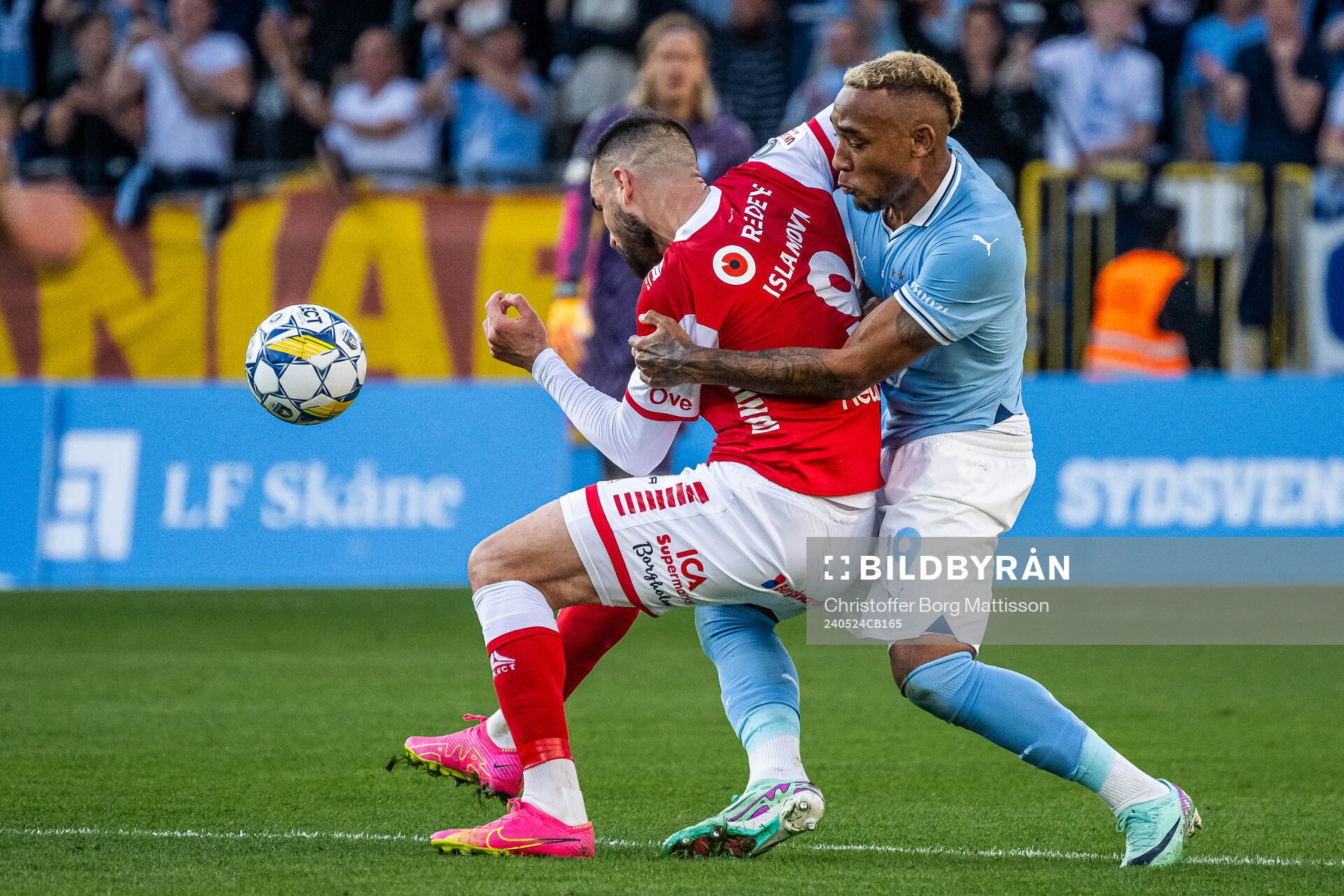 Kalmars Dino Islamovic och Malmö FFs Derek Cornelius