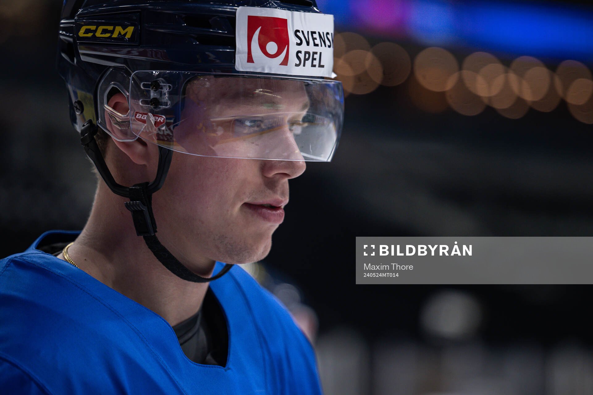 Lucas Raymond of Sweden at a practice session